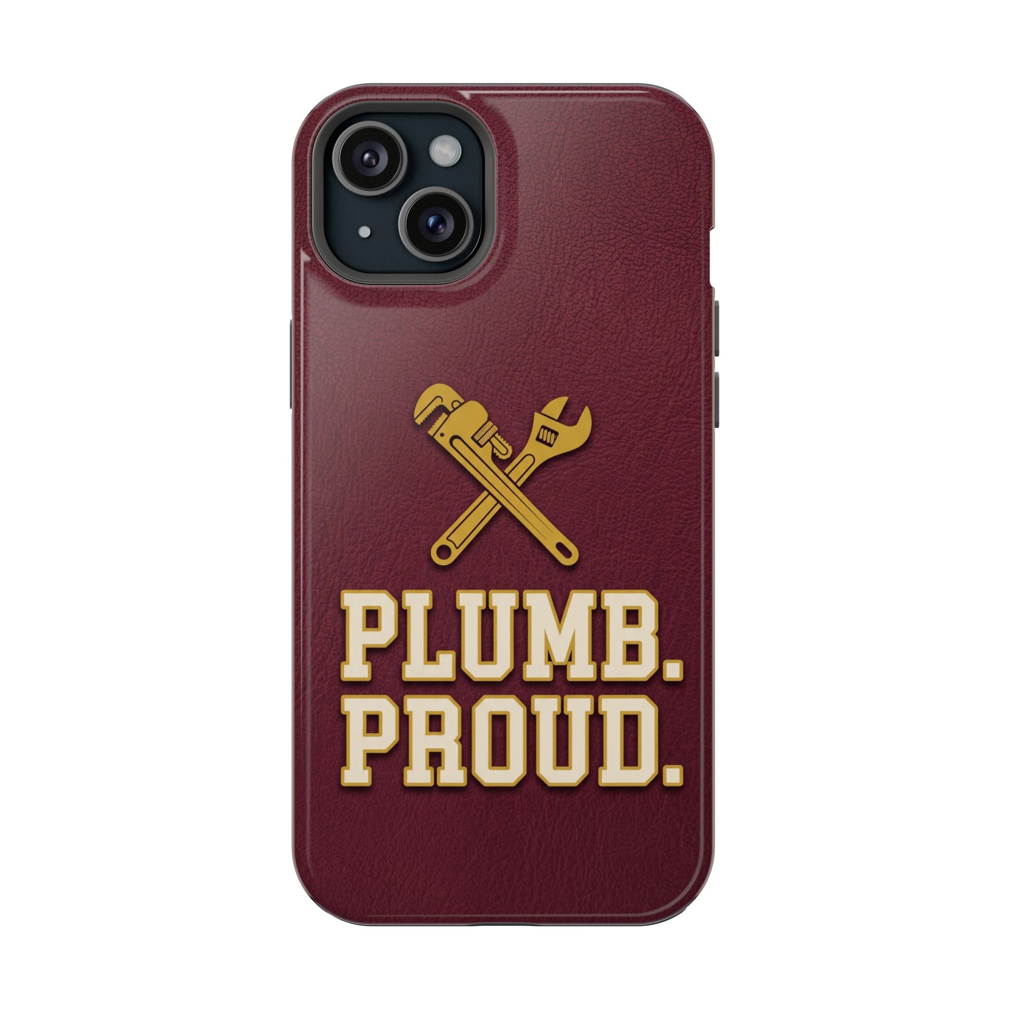 Plumb. Proud. Phone Case — Crossed Wrenches Wireless Charging Cover