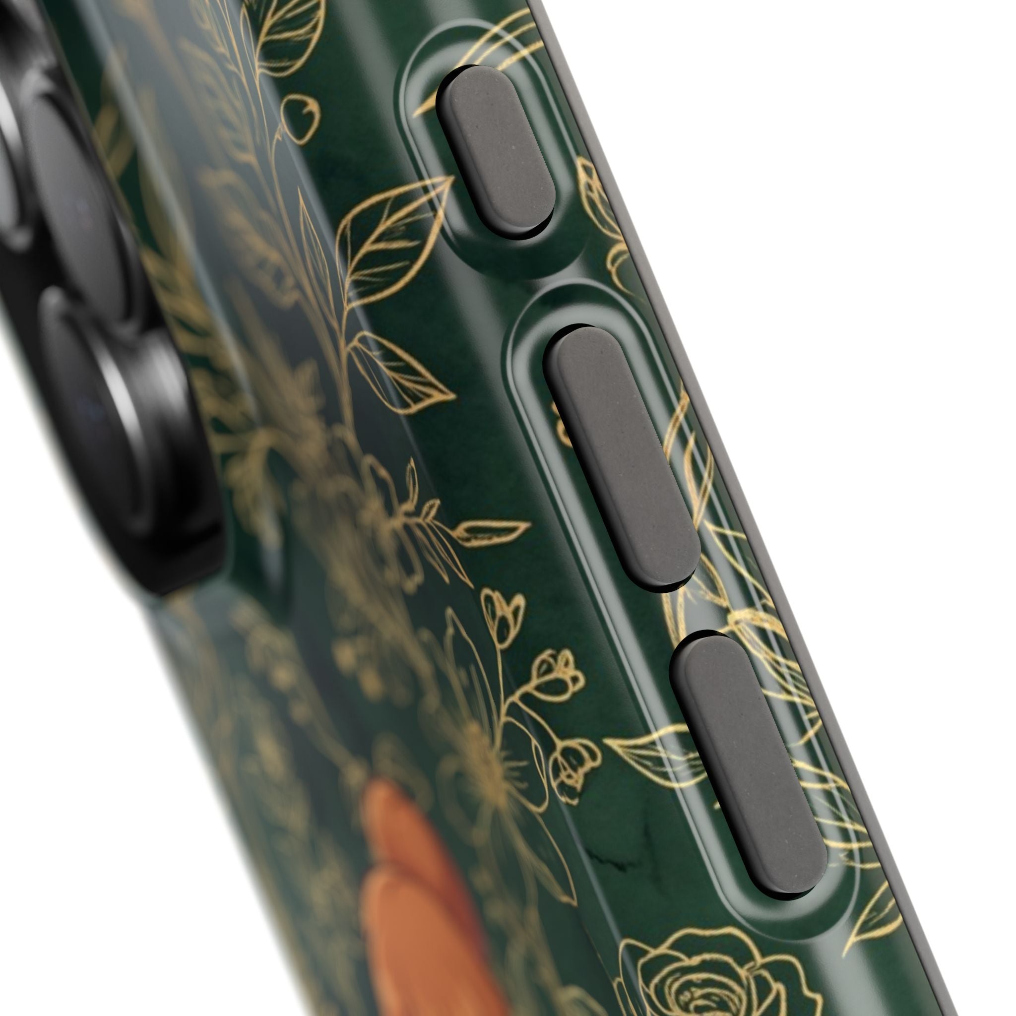Personalized Nurse Botanical Phone Case — Impact-Resistant Wireless Charging Cover