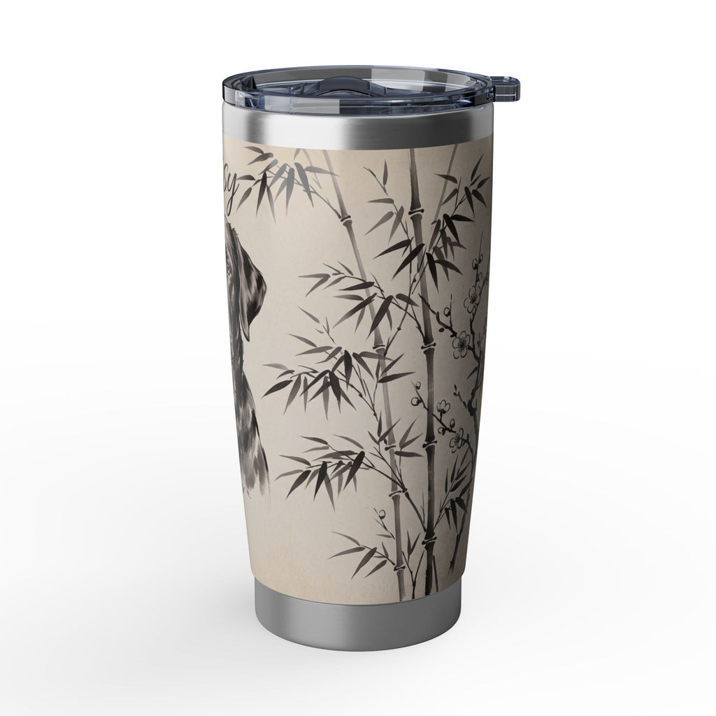 Labrador Personalized Tumbler | Sumi-e Ink Wash Art — 20 oz Stainless Travel Mug