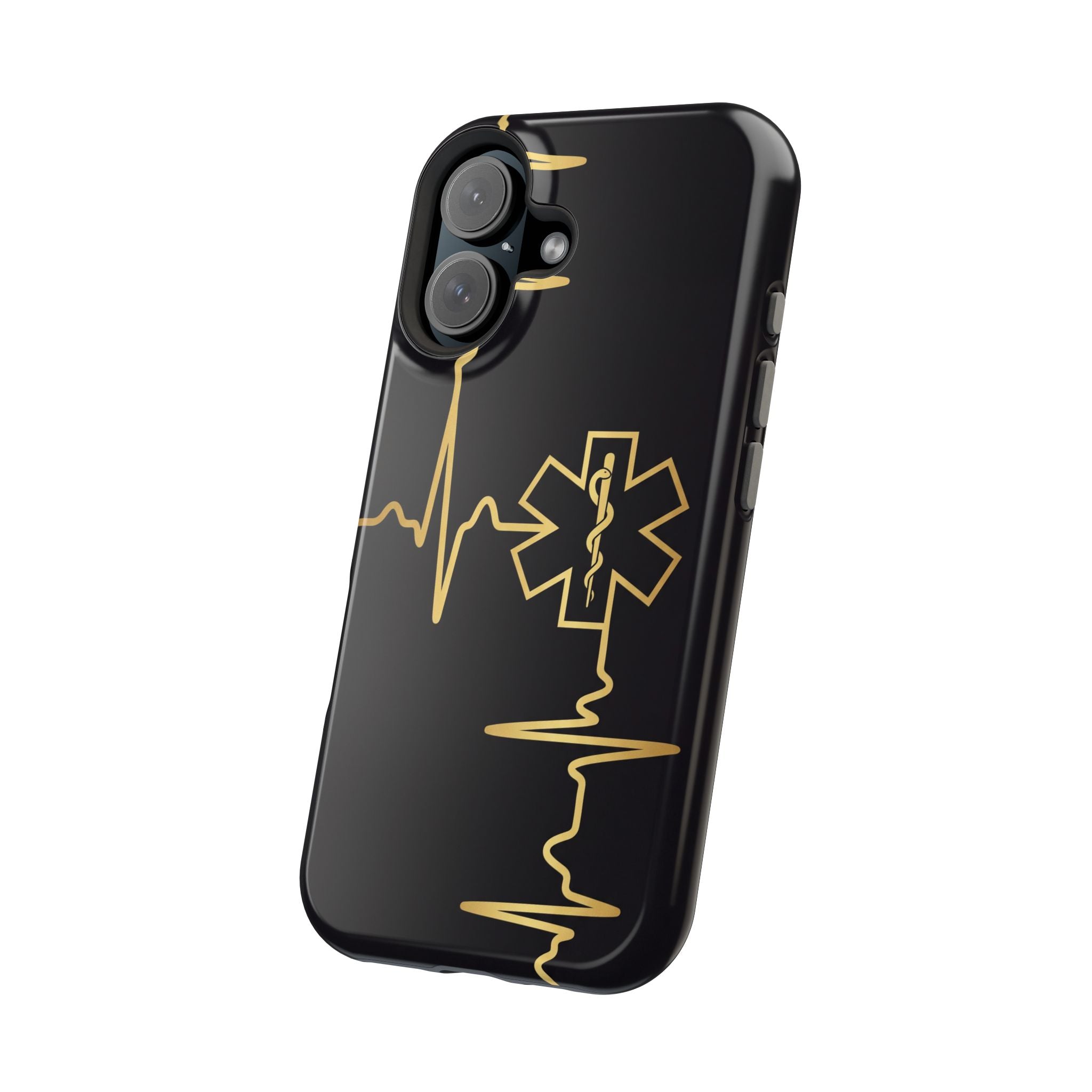 Paramedic/EMT Heartbeat Line Phone Case — Magnetic Wireless Charging Cover