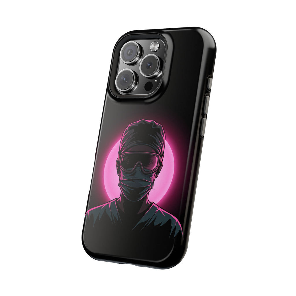 Nurse Portrait Phone Case — Navy Wireless Charging Cover