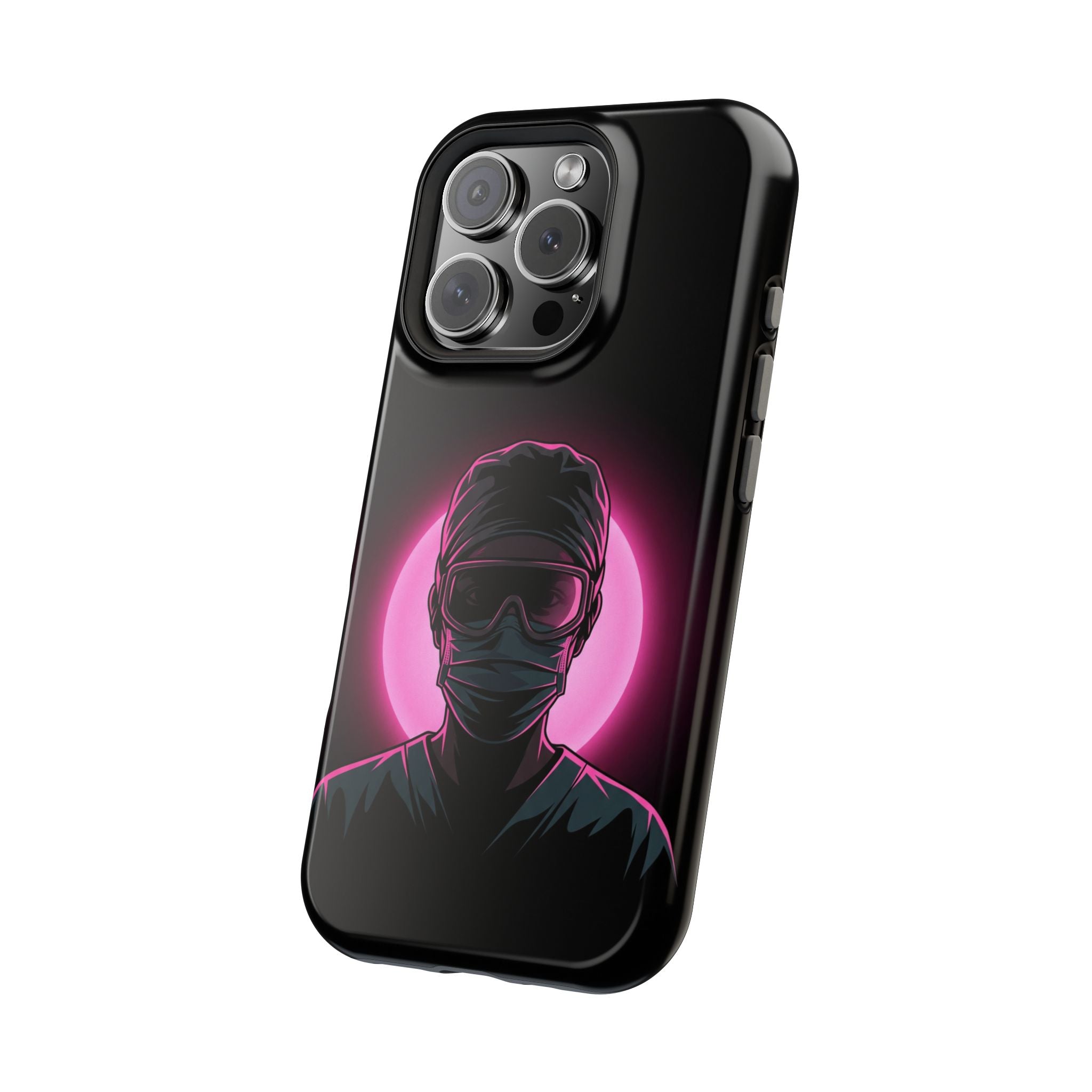 Nurse Portrait Phone Case — Navy Wireless Charging Cover