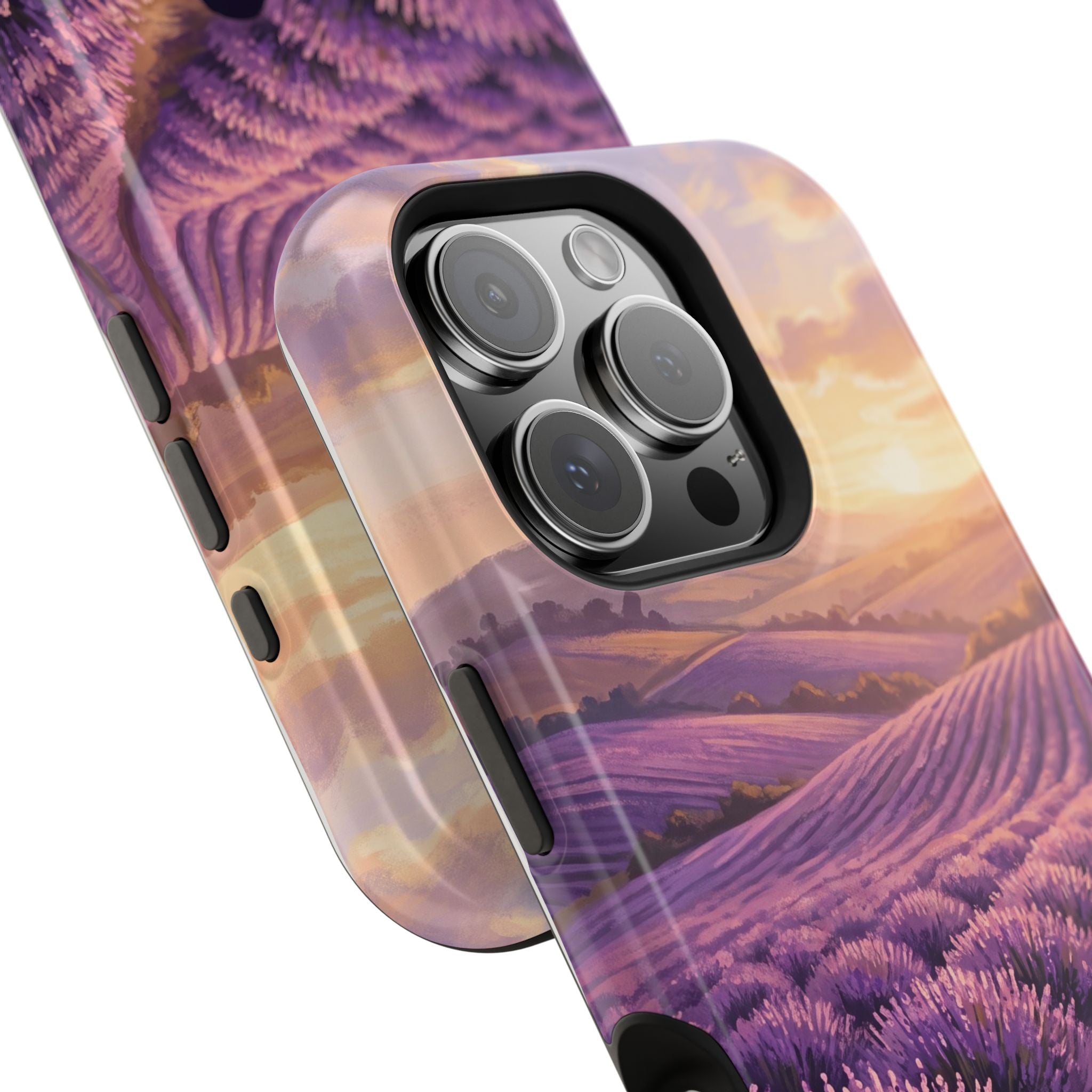 Personalized Dachshund Lavender Field Phone Case — Wireless Charging Cover