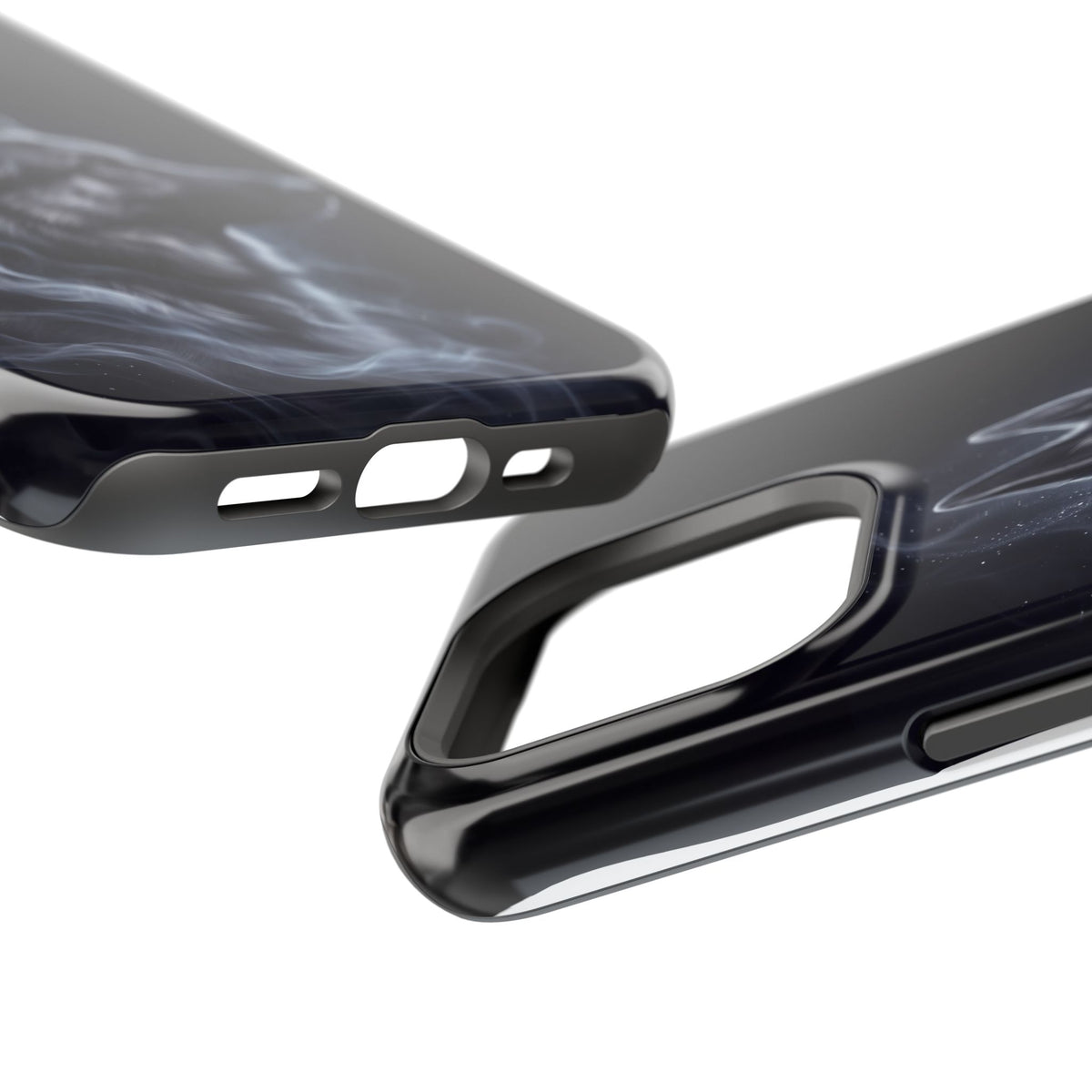 German Shepherd Phone Case | Silver Moonlight Mist Art — Tough Magnetic Case with Wireless Charging