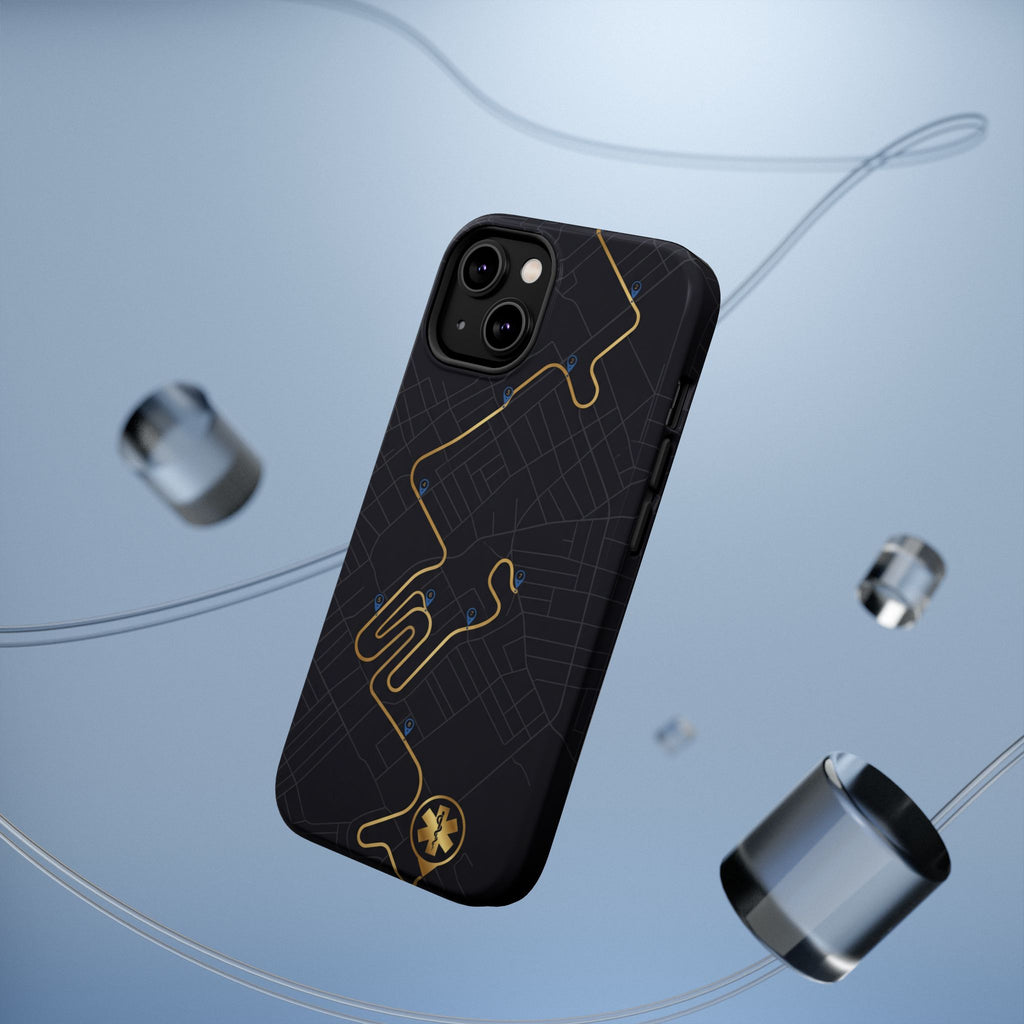 Paramedic/EMT Route Line Phone Case — Magnetic Wireless Charging Cover