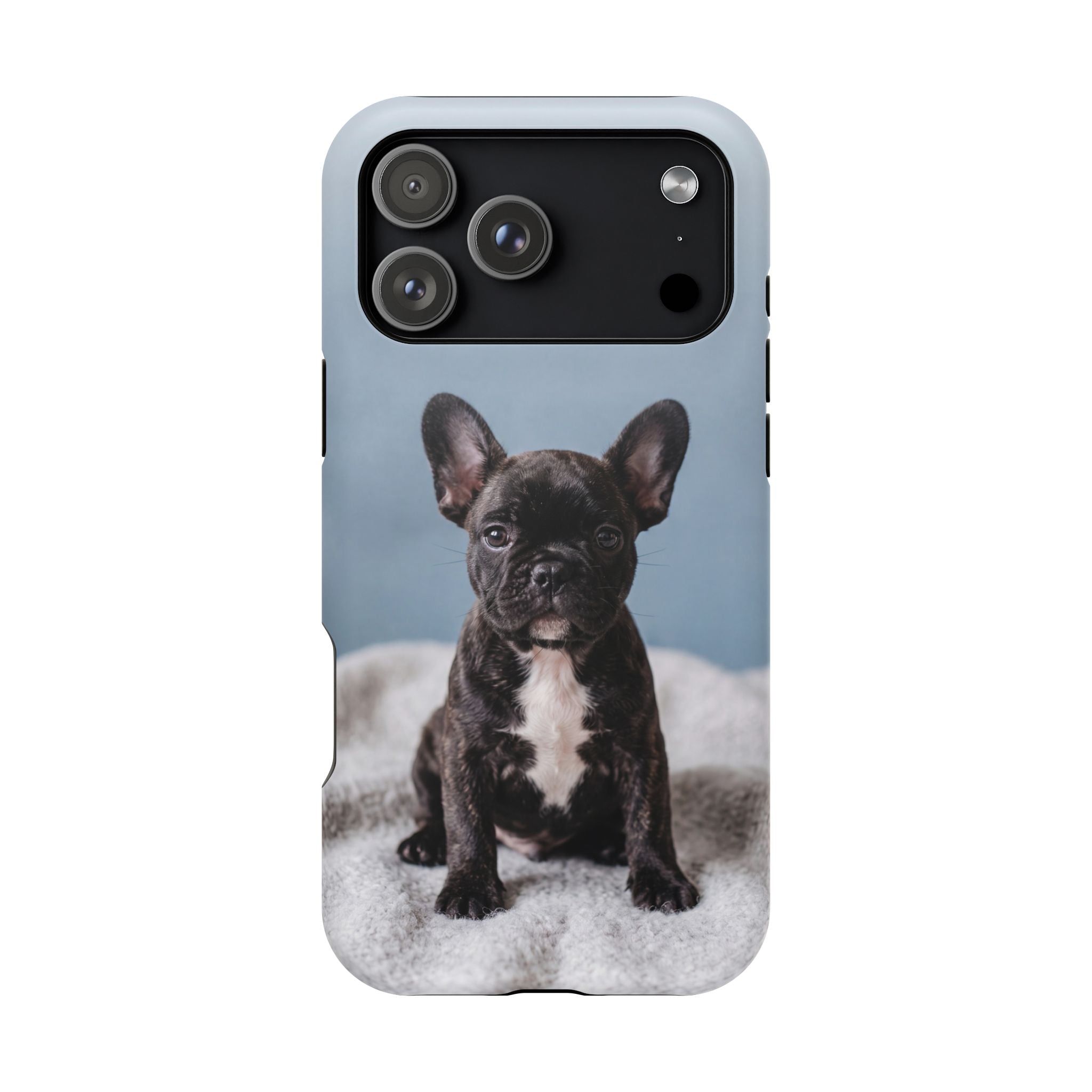 French Bulldog Puppy Phone Case — Impact-Resistant Wireless Charging Cover