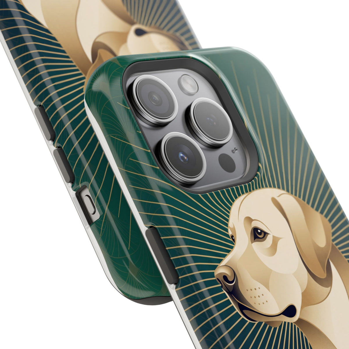 Art Deco Labrador Phone Case — Tough Magnetic Case with Wireless Charging