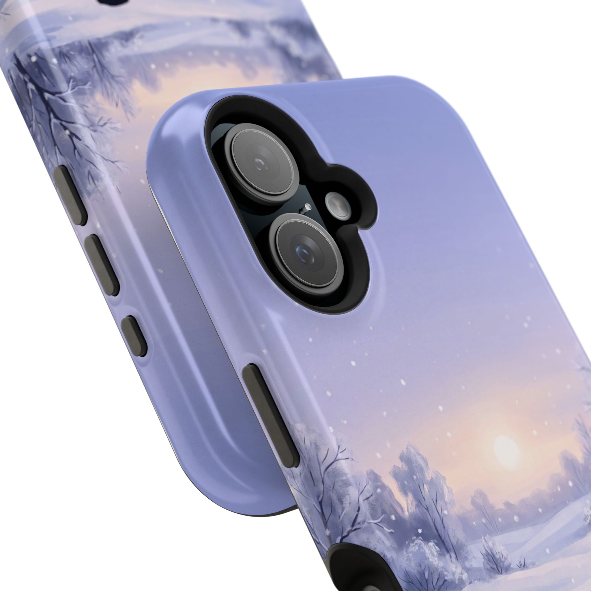 Personalized Dachshund Winter Snow Phone Case — Wireless Charging Cover