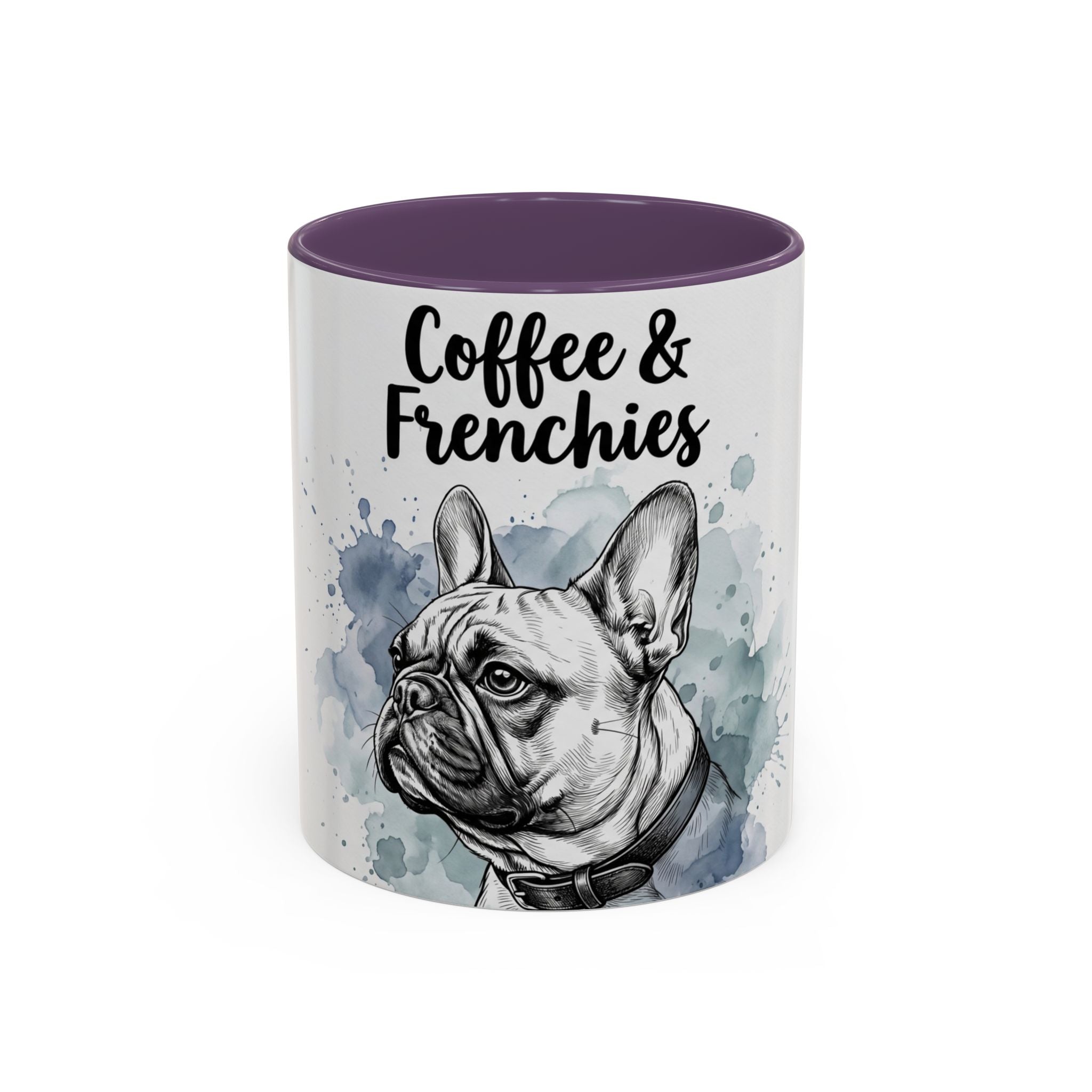 Coffee & Frenchies Mug | French Bulldog Lover Gift | Watercolor Dog Mug