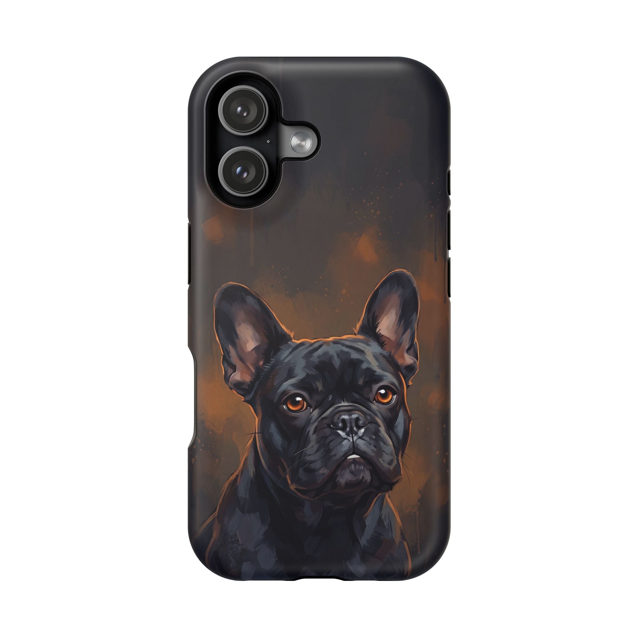 French Bulldog Portrait Phone Case — Impact-Resistant Wireless Charging Cover