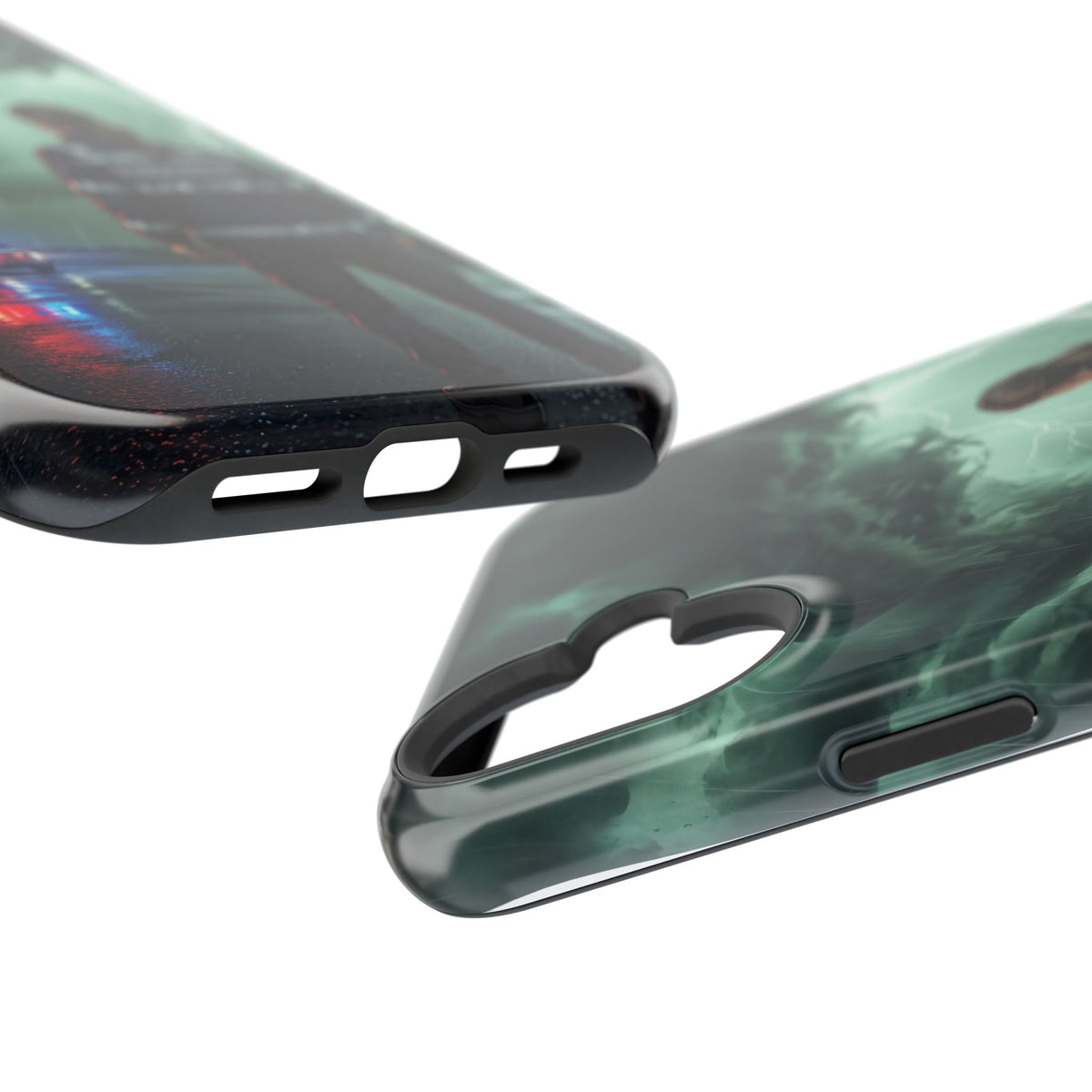 Female Paramedic Green Storm Phone Case — Magnetic Wireless Charging Cover