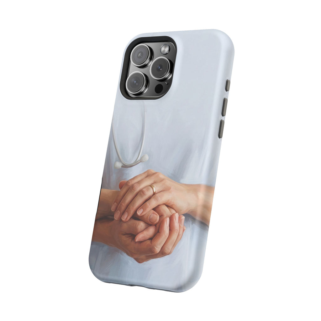 Impact-Resistant Phone Case — Caring Hands Wireless Charging Cover