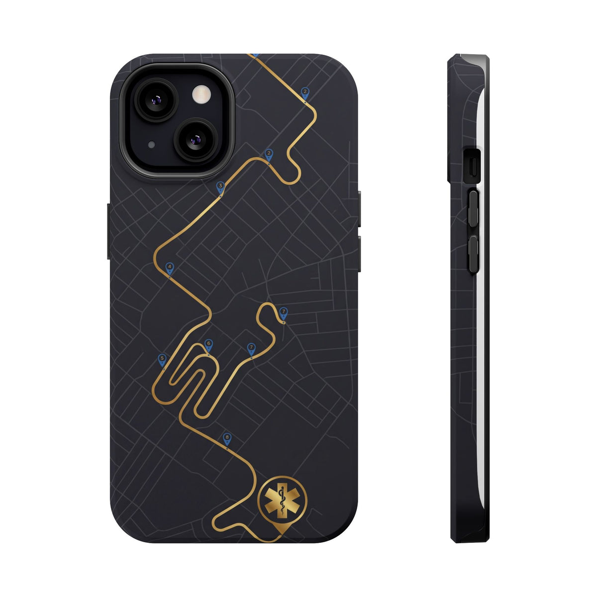 Paramedic/EMT Route Line Phone Case — Magnetic Wireless Charging Cover