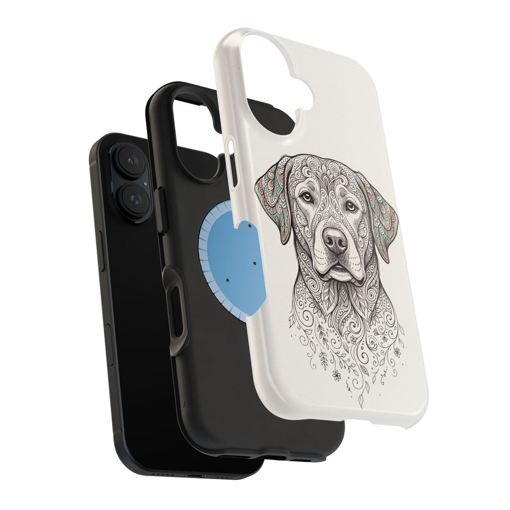 Mandala Labrador Phone Case — Tough Magnetic Case with Wireless Charging