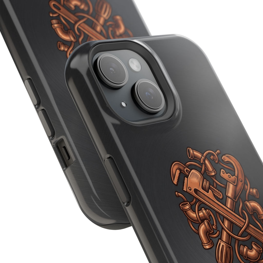 Crafted to Last Phone Case — Crossed Wrenches Wireless Charging Cover