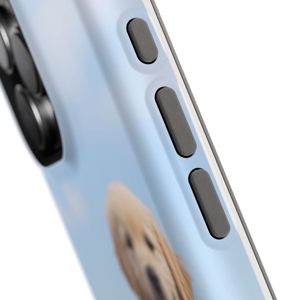 Golden Retriever Puppy Duo Phone Case — Impact-Resistant Wireless Charging Cover