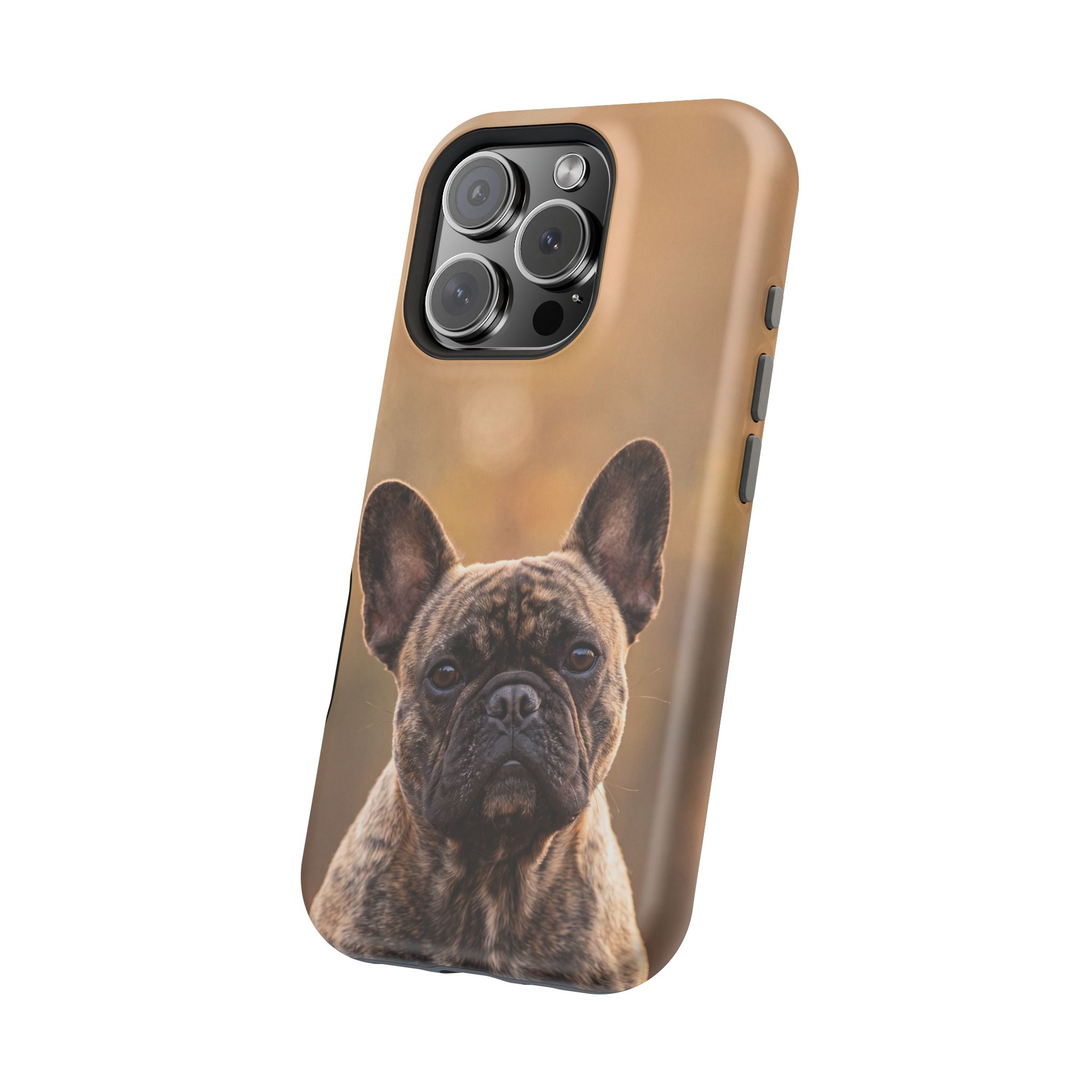 Brindle French Bulldog Phone Case — Impact-Resistant Wireless Charging Cover