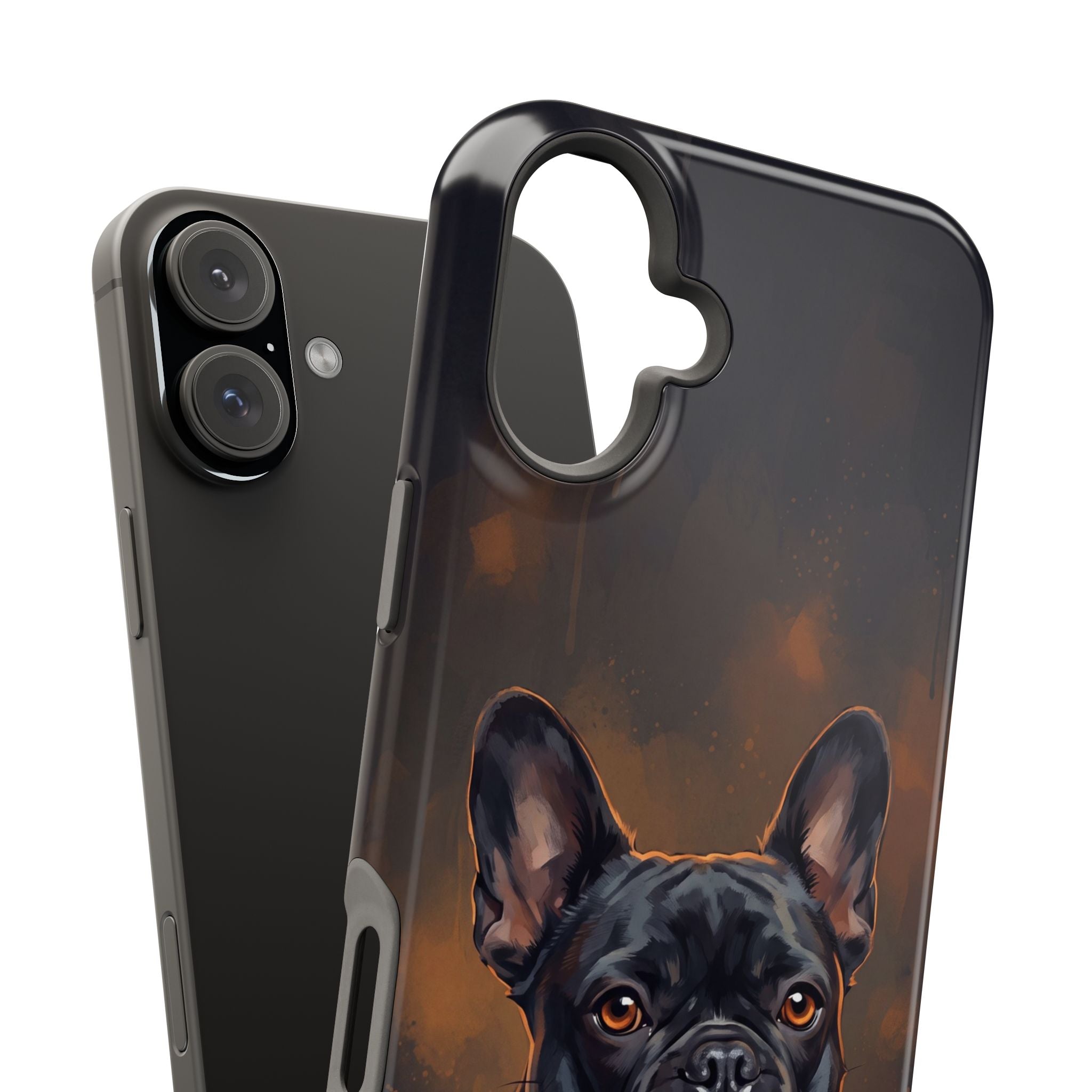 French Bulldog Portrait Phone Case — Impact-Resistant Wireless Charging Cover