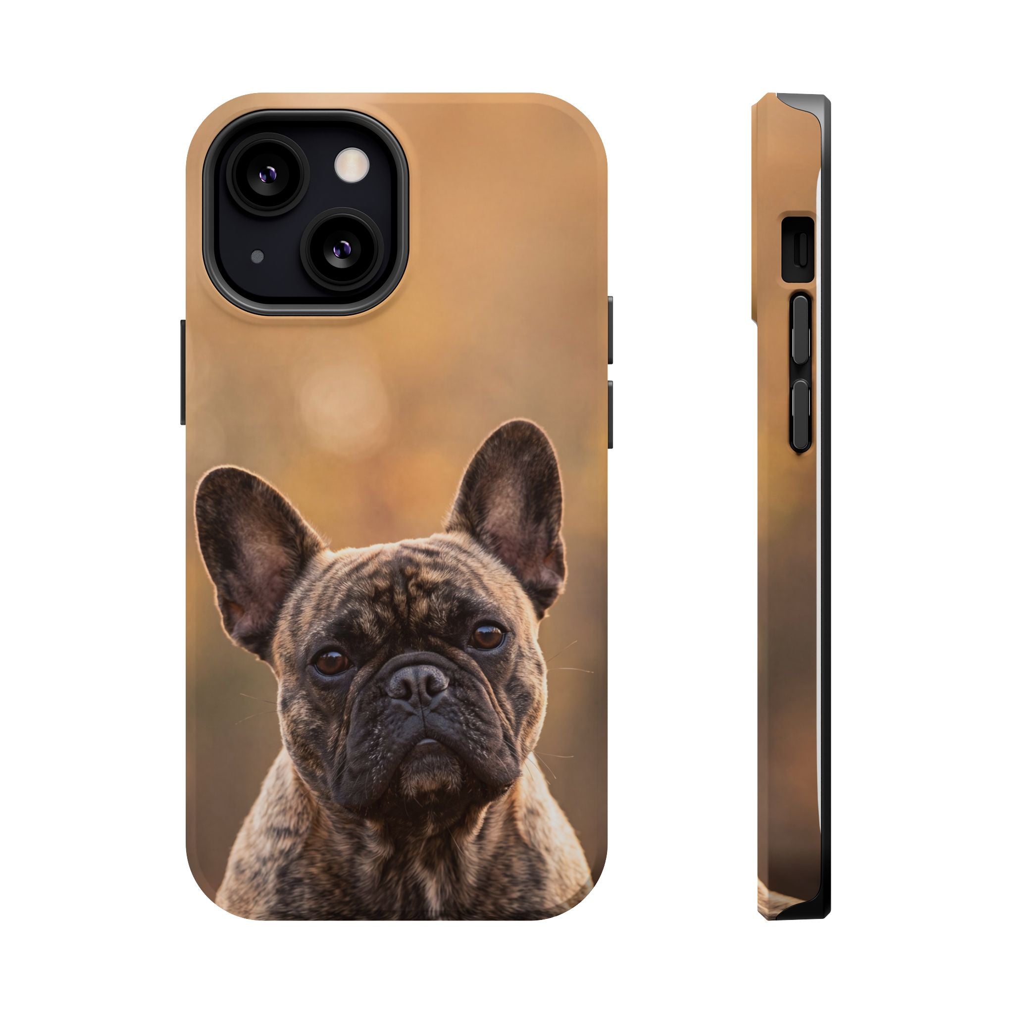 Brindle French Bulldog Phone Case — Impact-Resistant Wireless Charging Cover