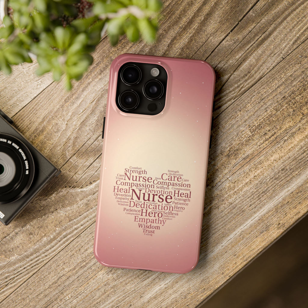 Nurse Heart Word Cloud Phone Case | iPhone & Samsung Galaxy series