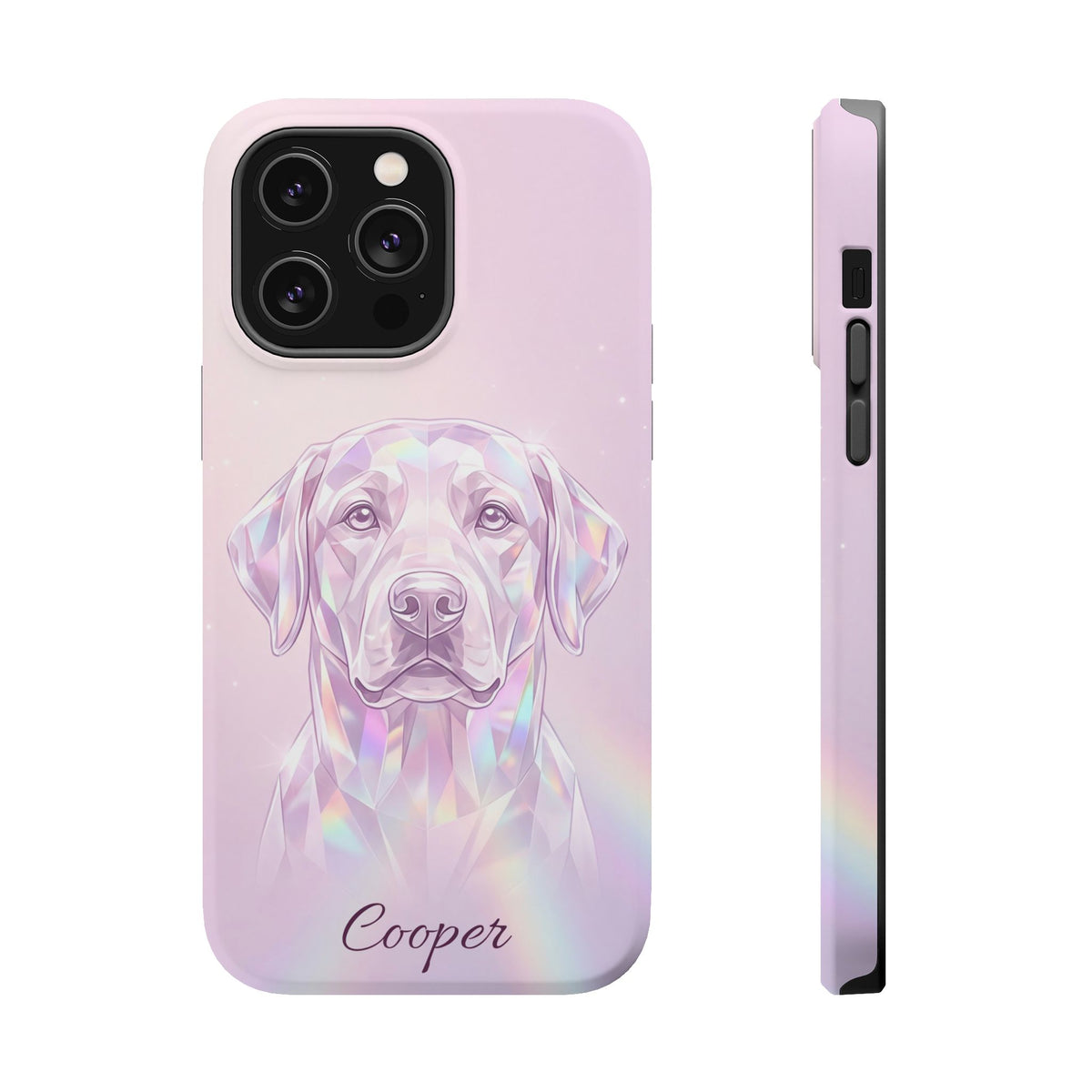 Personalized Crystal Prism Labrador Phone Case — Tough Magnetic Case with Wireless Charging
