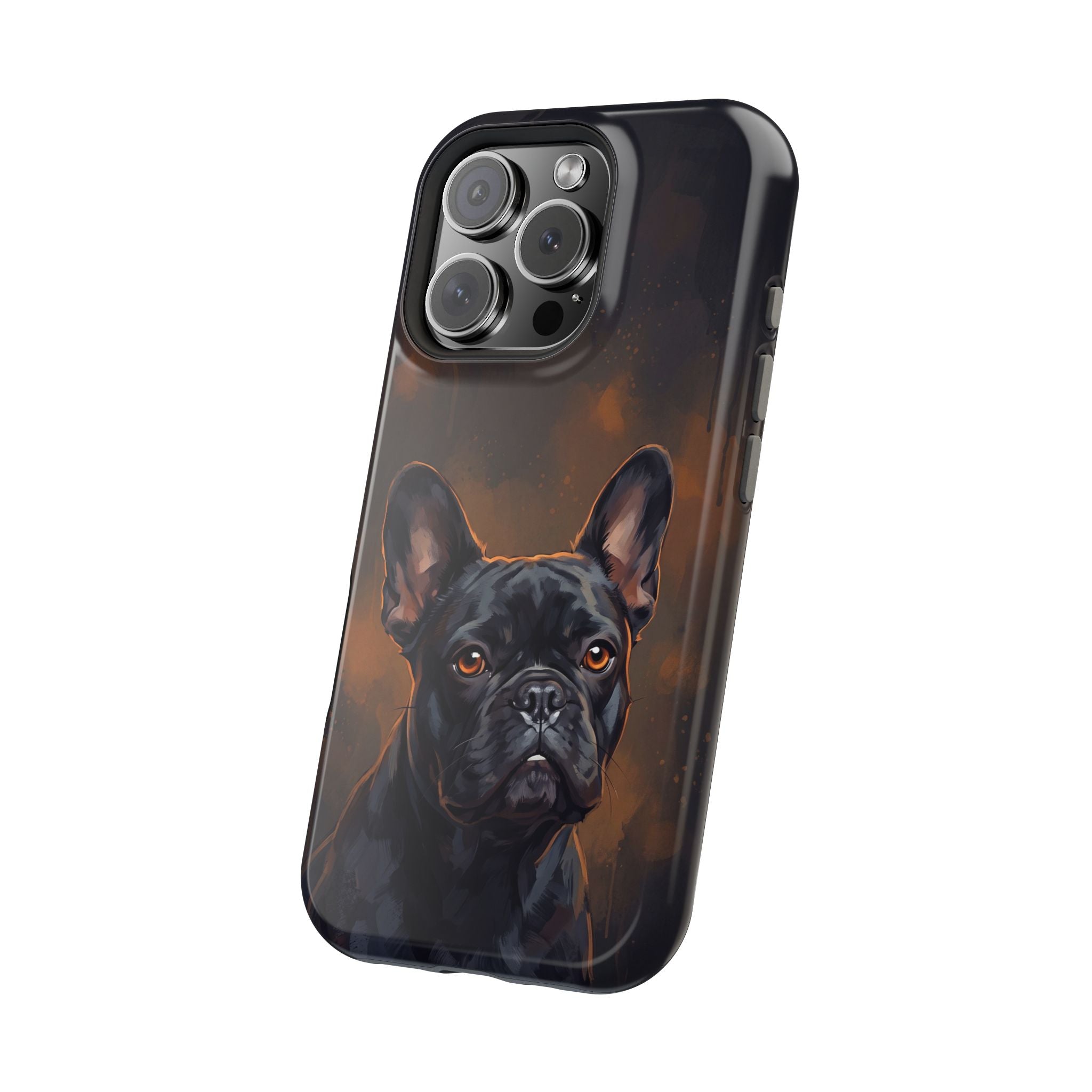 French Bulldog Portrait Phone Case — Impact-Resistant Wireless Charging Cover