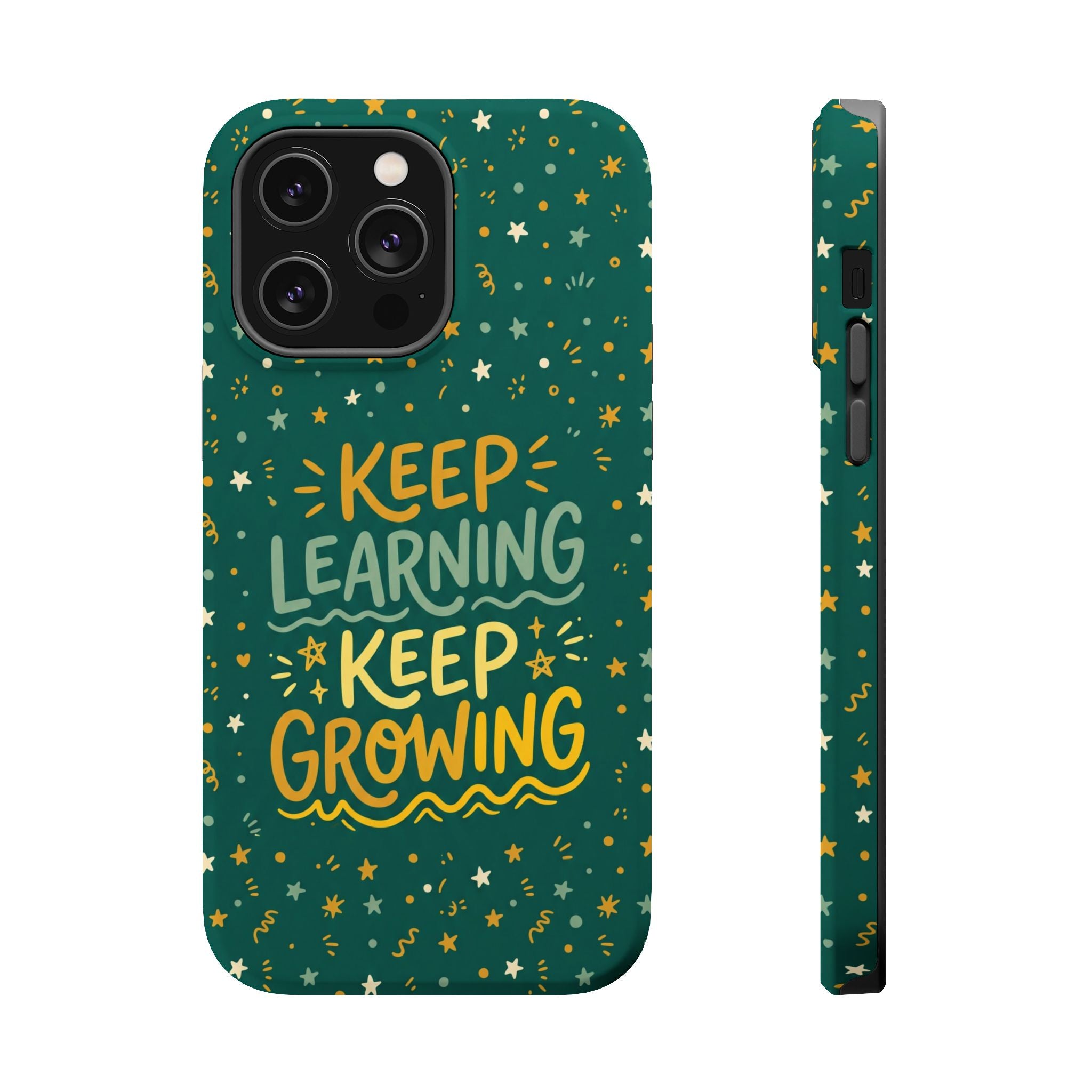 Keep Learning Keep Growing Teacher Phone Case — Wireless Charging Cover