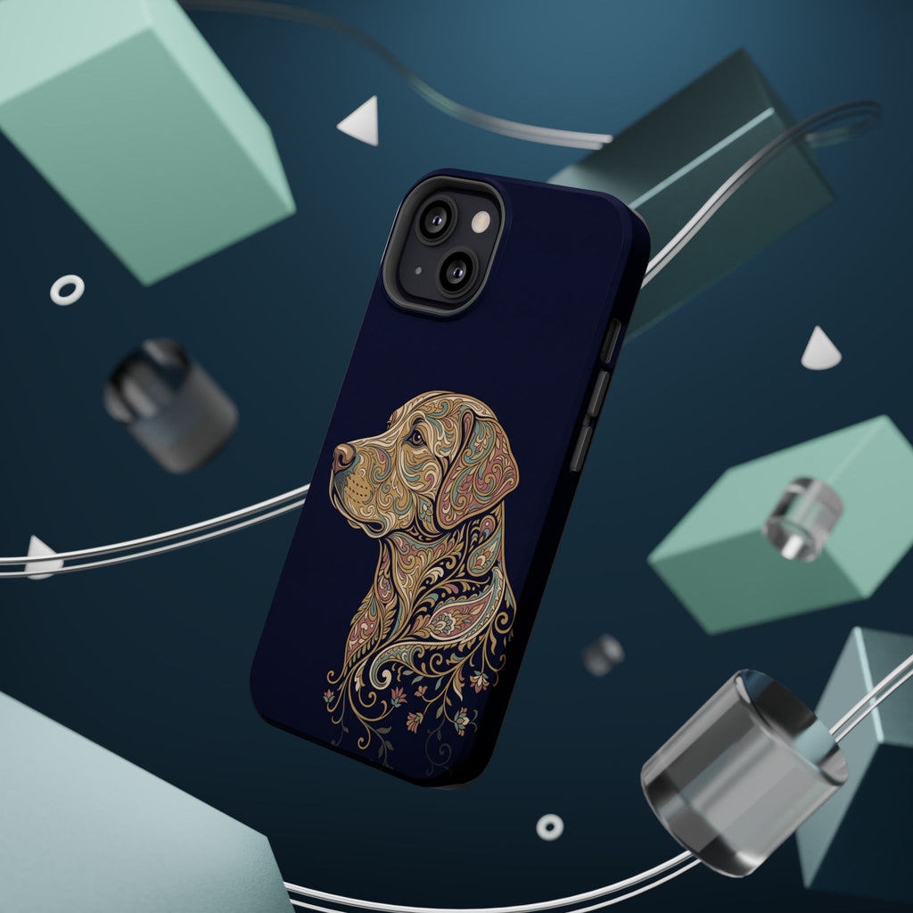 Paisley Labrador Phone Case — Tough Magnetic Case with Wireless Charging
