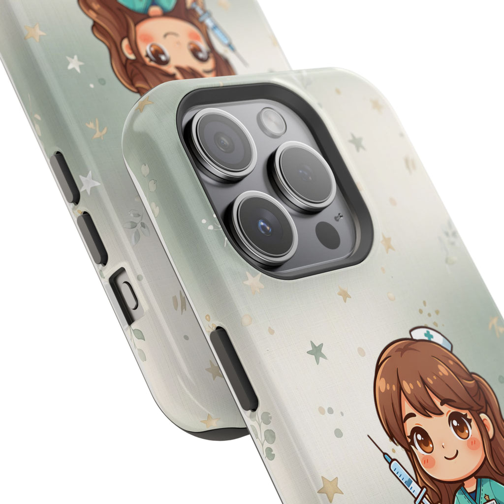 Personalized Nurse with Syringe Phone Case — Wireless Charging Cover