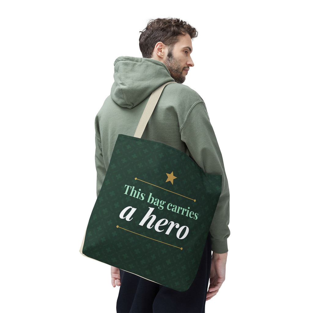 This Bag Carries a Hero Tote | Nurse Gift Tote Bag | Essential Worker Appreciation Gift | Premium Polyester Carry-All