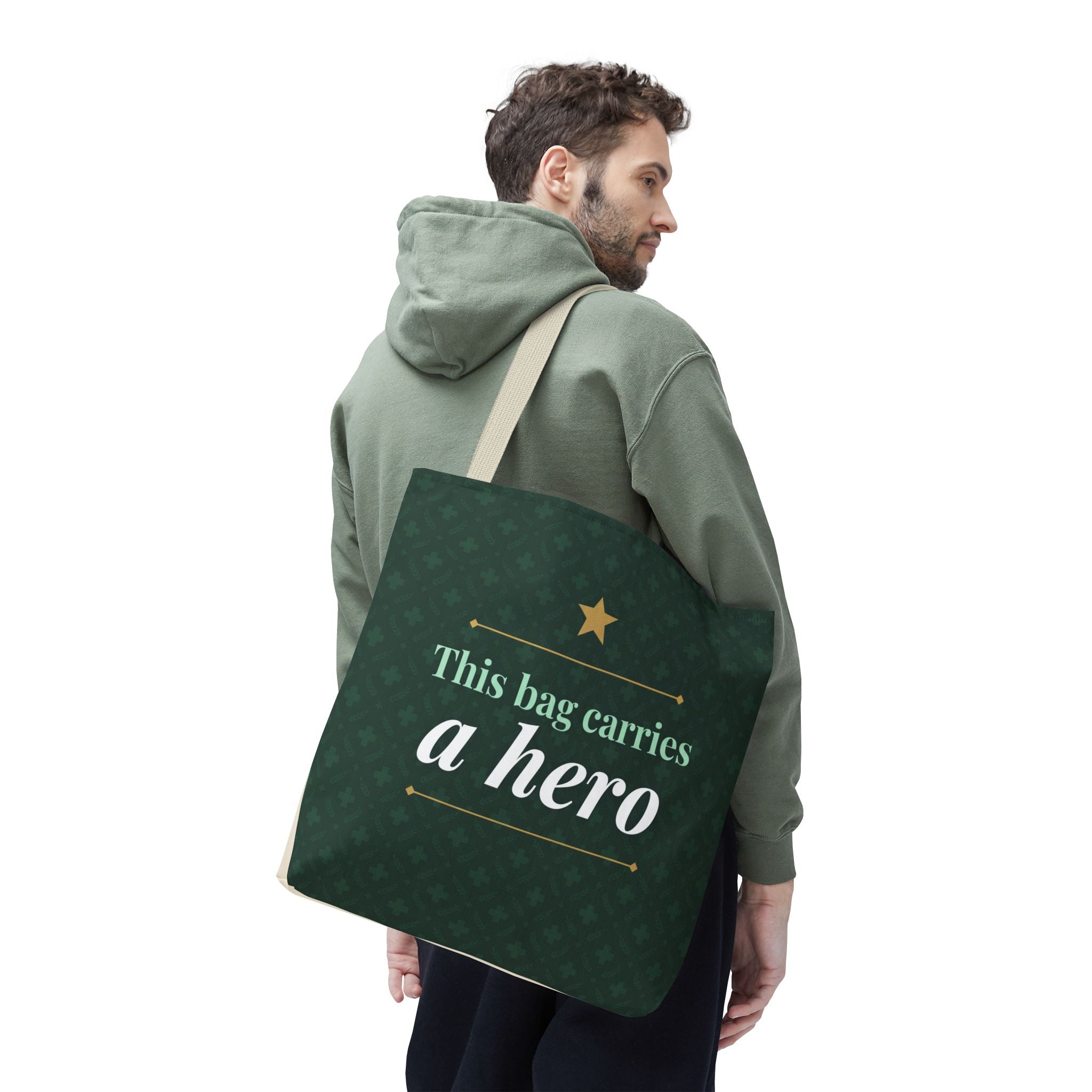 This Bag Carries a Hero Tote | Nurse Gift Tote Bag | Essential Worker Appreciation Gift | Premium Polyester Carry-All