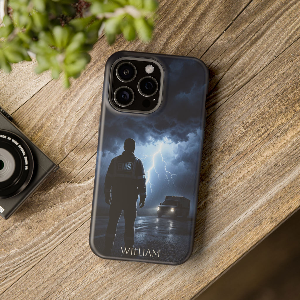 Personalized Lightning Storm EMS Phone Case — Wireless Charging Cover