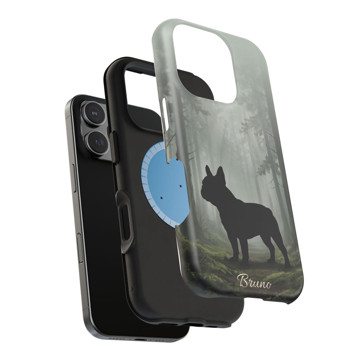 Personalized French Bulldog Misty Forest Phone Case — Wireless Charging Cover