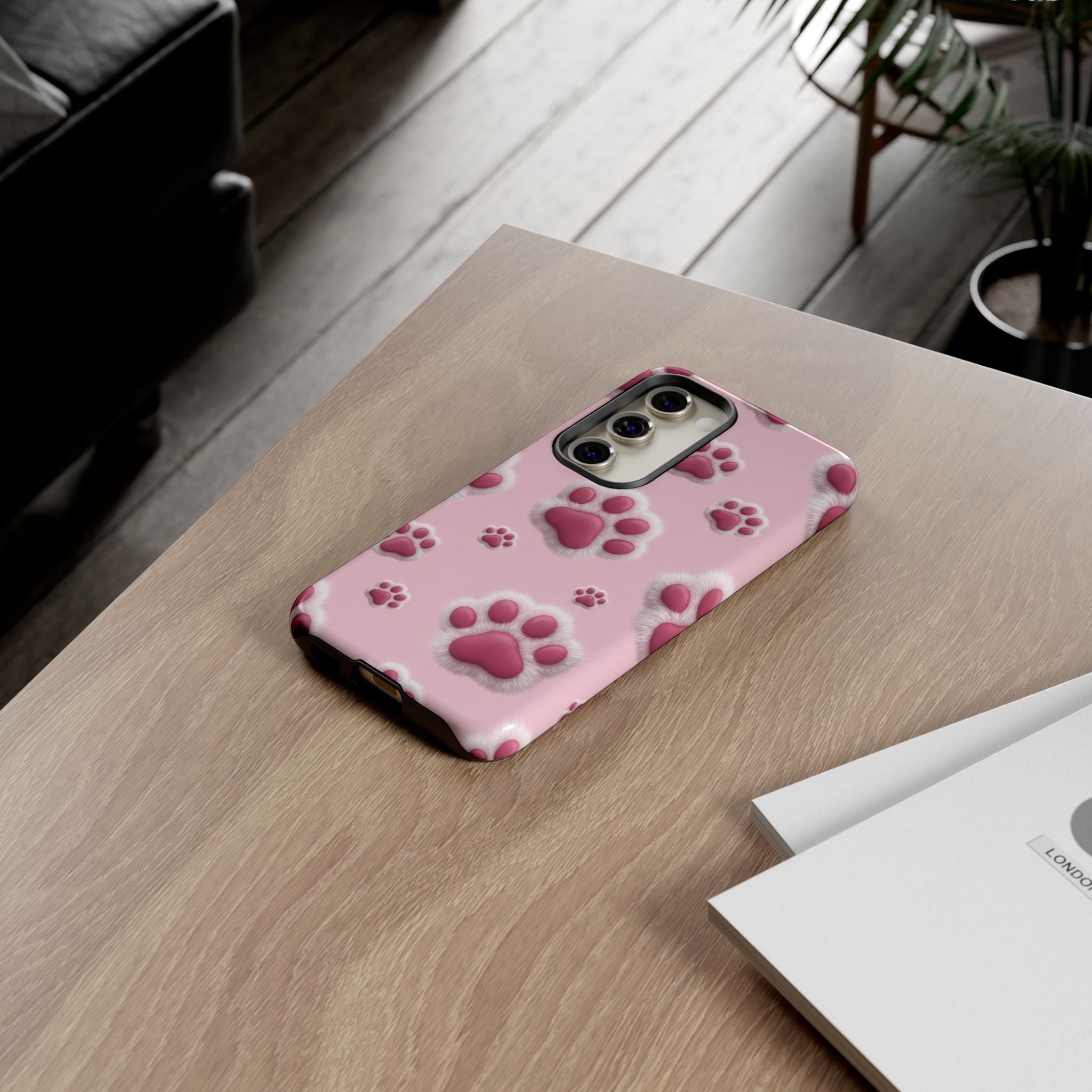 iphone & Samsung - Pink Paws Tough Phone Case — Cute Protective iPhone Cover