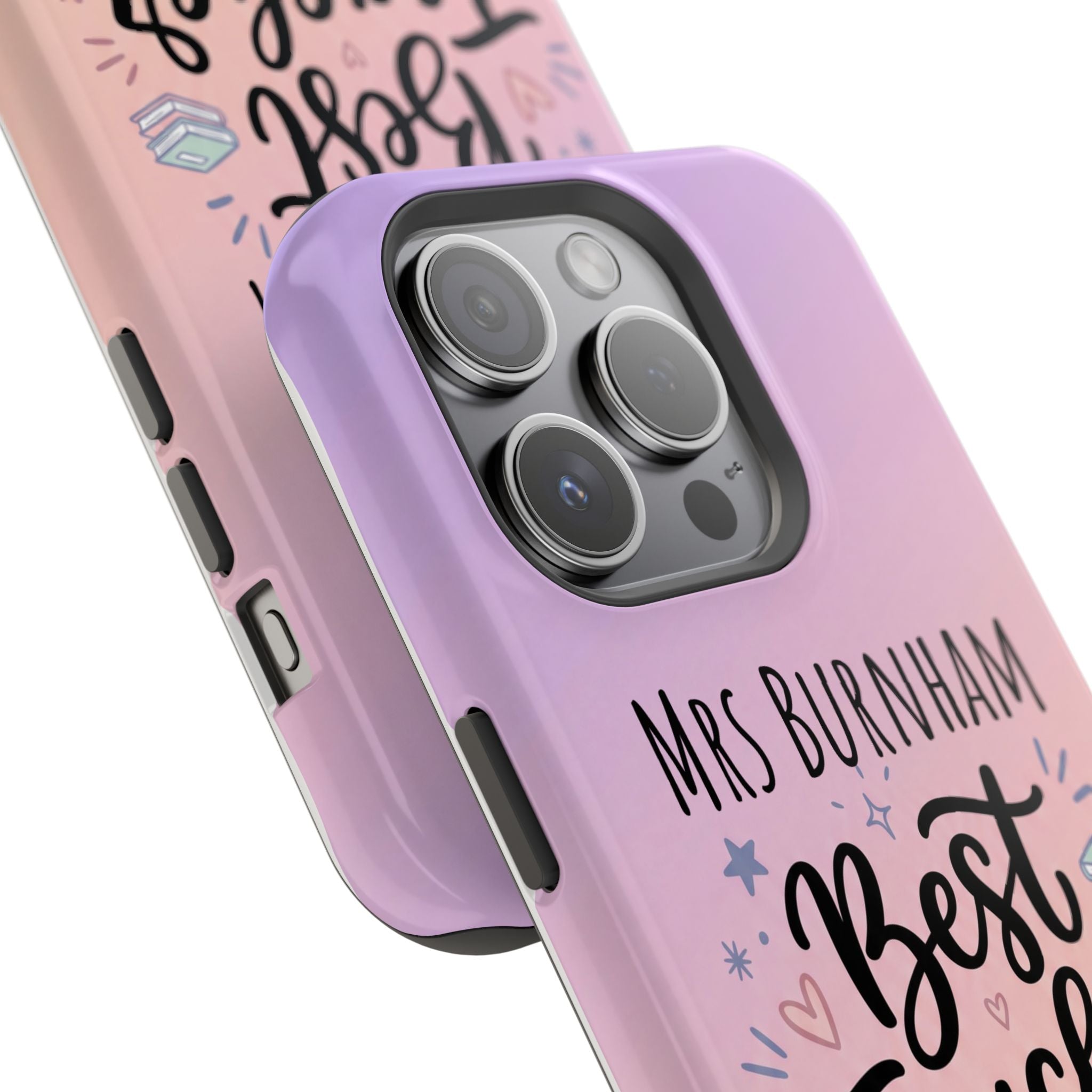Best Teacher Ever Personalized Phone Case — Wireless Charging Cover