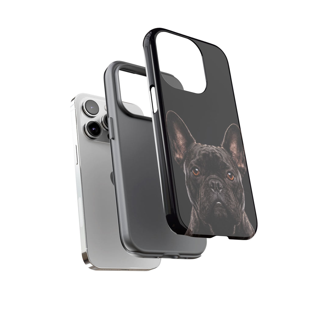 Front-Facing French Bulldog Phone Case | Dramatic Black Studio Portrait | Samsung & iPhone