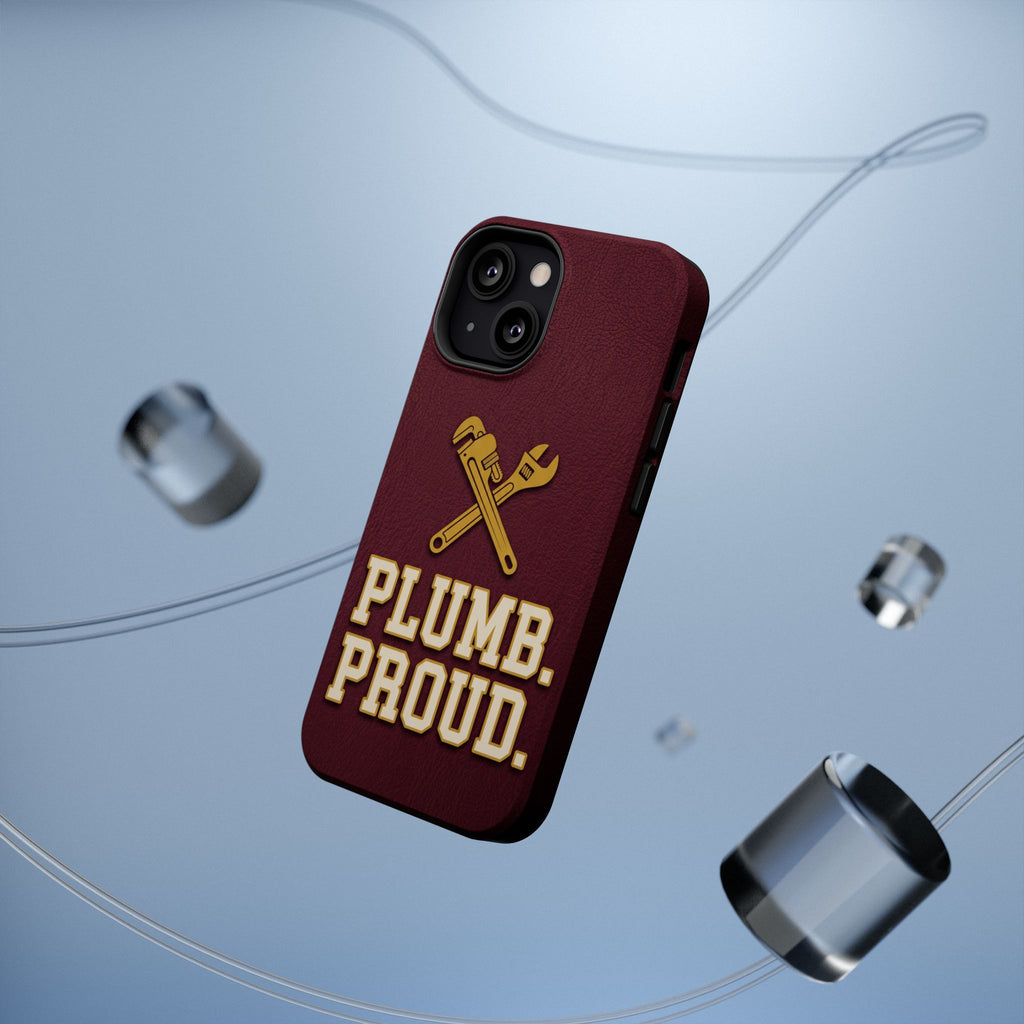 Plumb. Proud. Phone Case — Crossed Wrenches Wireless Charging Cover
