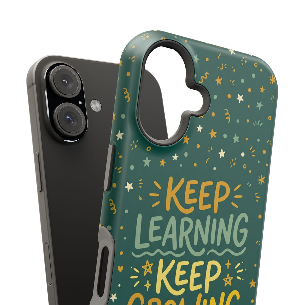 Keep Learning Keep Growing Teacher Phone Case — Wireless Charging Cover