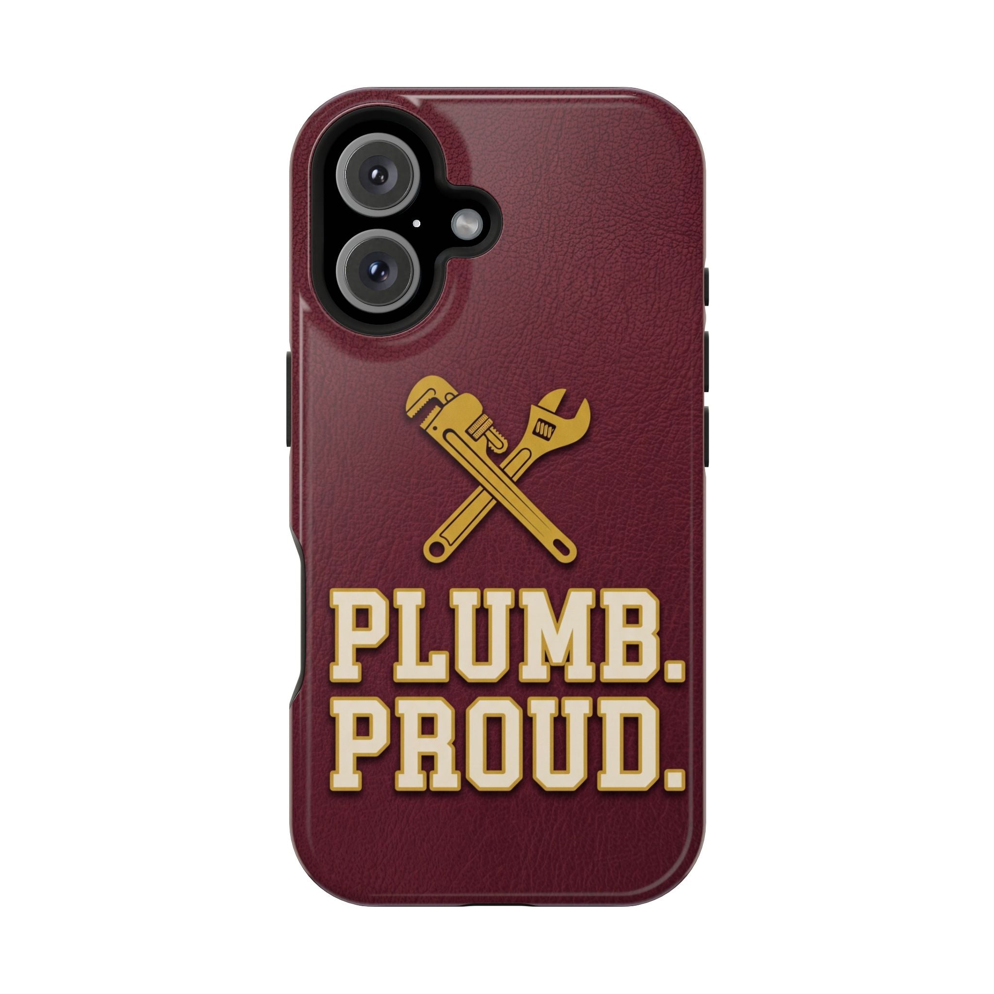 Plumb. Proud. Phone Case — Crossed Wrenches Wireless Charging Cover