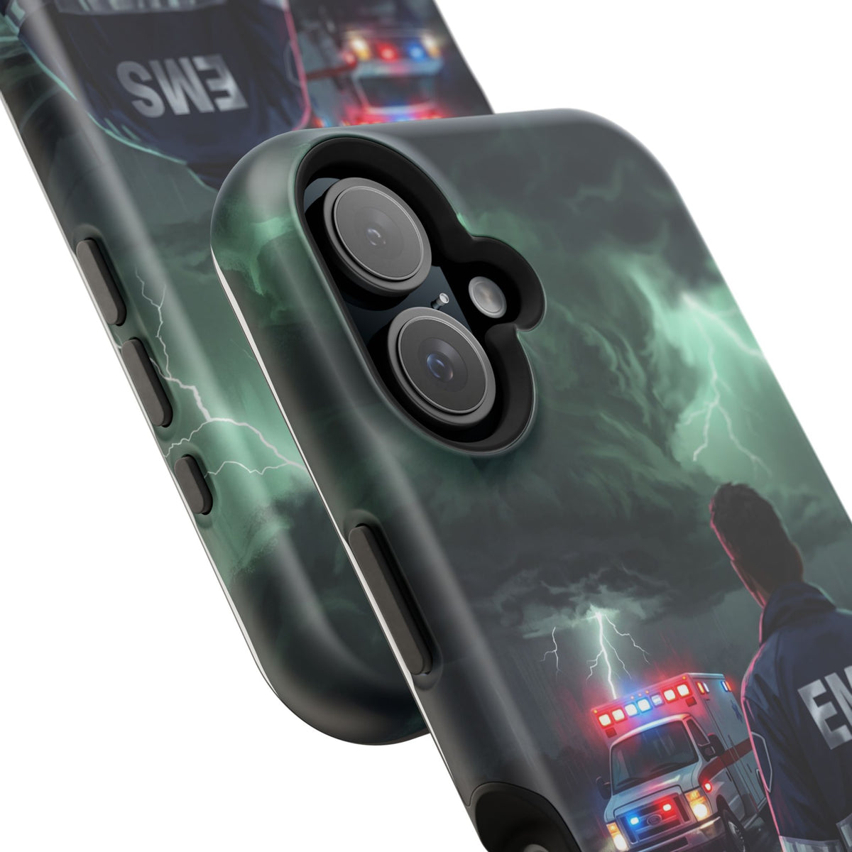 EMS Green Storm City Phone Case — Magnetic Wireless Charging Cover