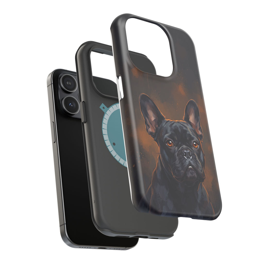 French Bulldog Portrait Phone Case — Impact-Resistant Wireless Charging Cover