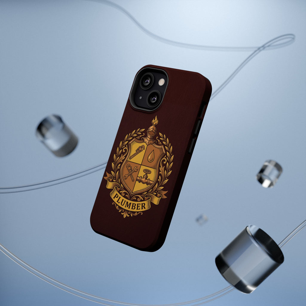 Plumber Crest Phone Case — Heraldic Shield Wireless Charging Cover
