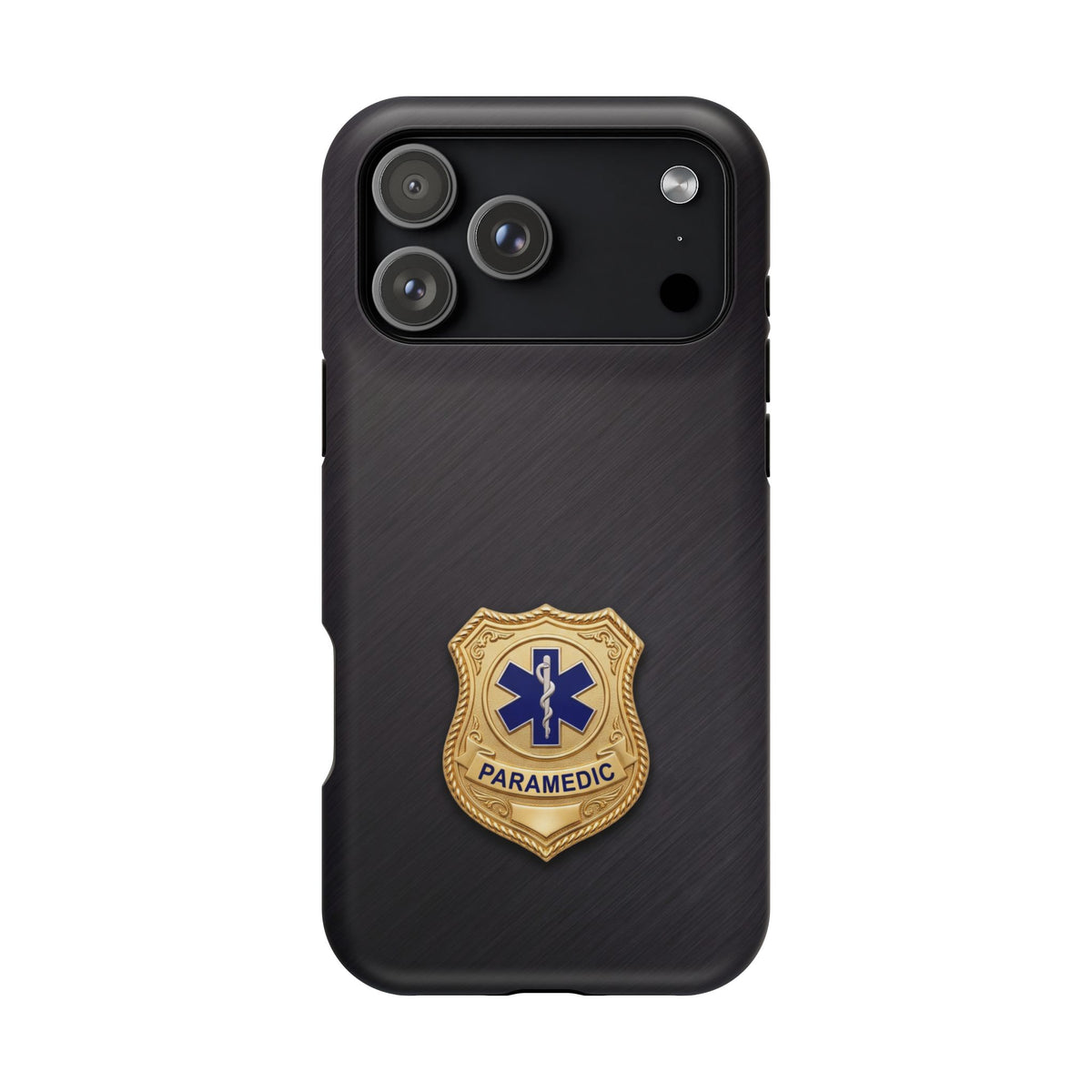 Gold Paramedic Badge Phone Case — Magnetic Wireless Charging Cover