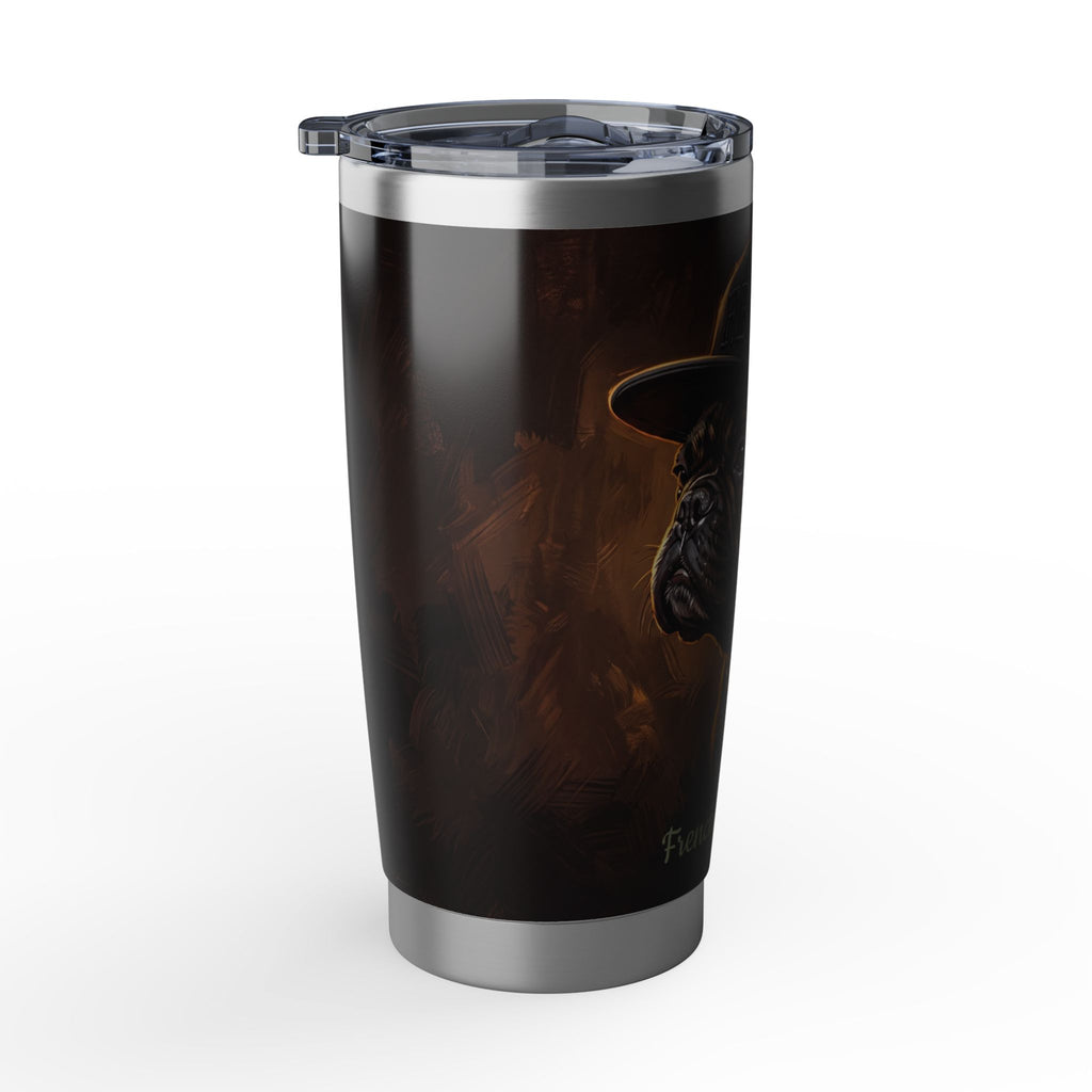 Personalized Frenchie Tumbler – Frenchie Gangster Travel Mug, Custom Name Gift
