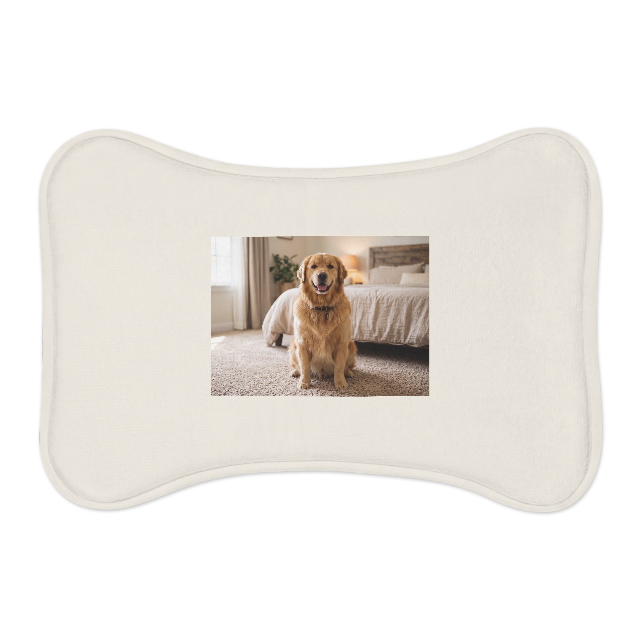 Golden Retriever Pet Bowl Mat | Non-Slip Dog Feeding Placemat