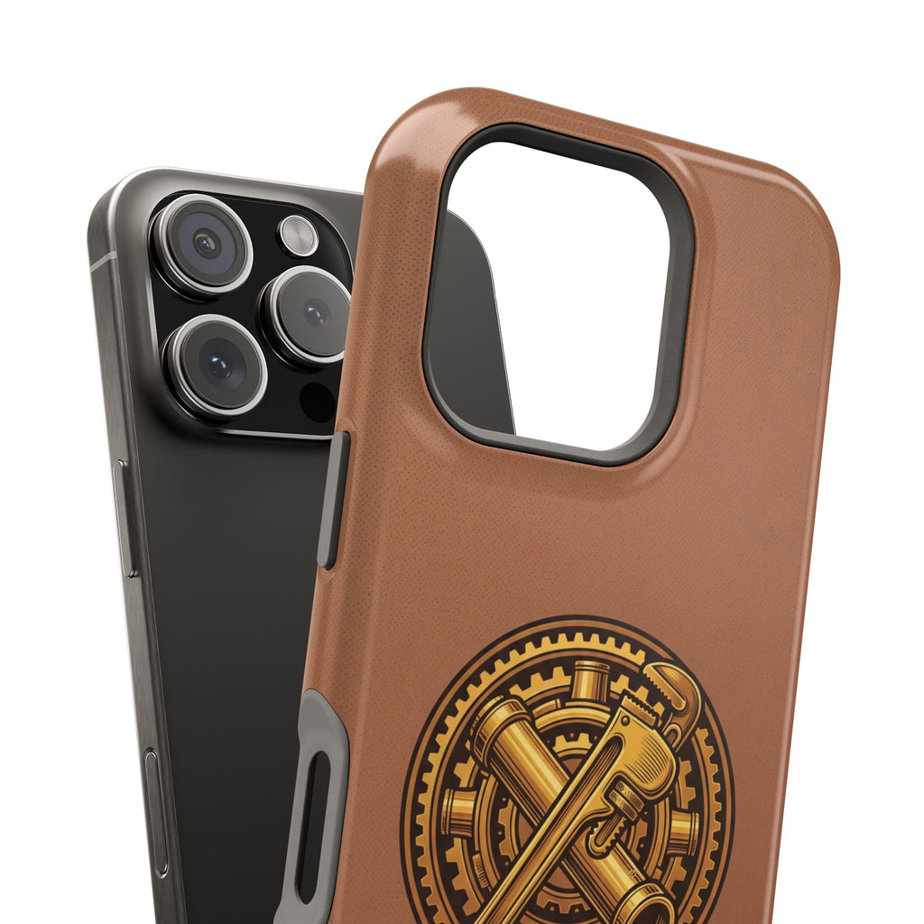 Plumber Born to Build Phone Case — Badge Wireless Charging Cover