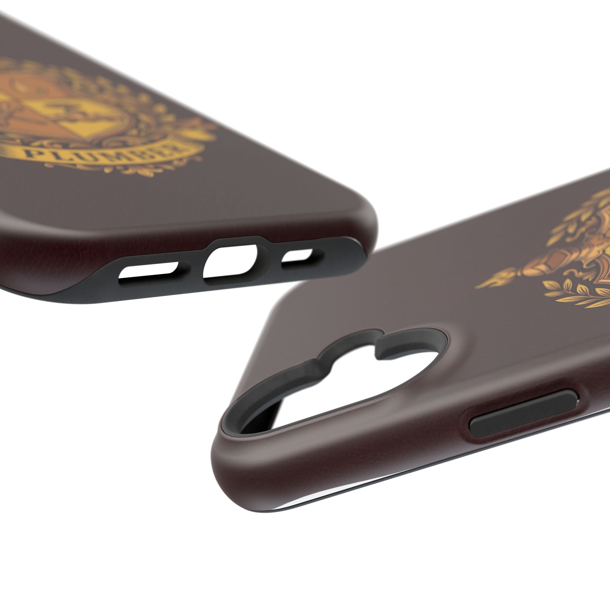 Plumber Crest Phone Case — Heraldic Shield Wireless Charging Cover