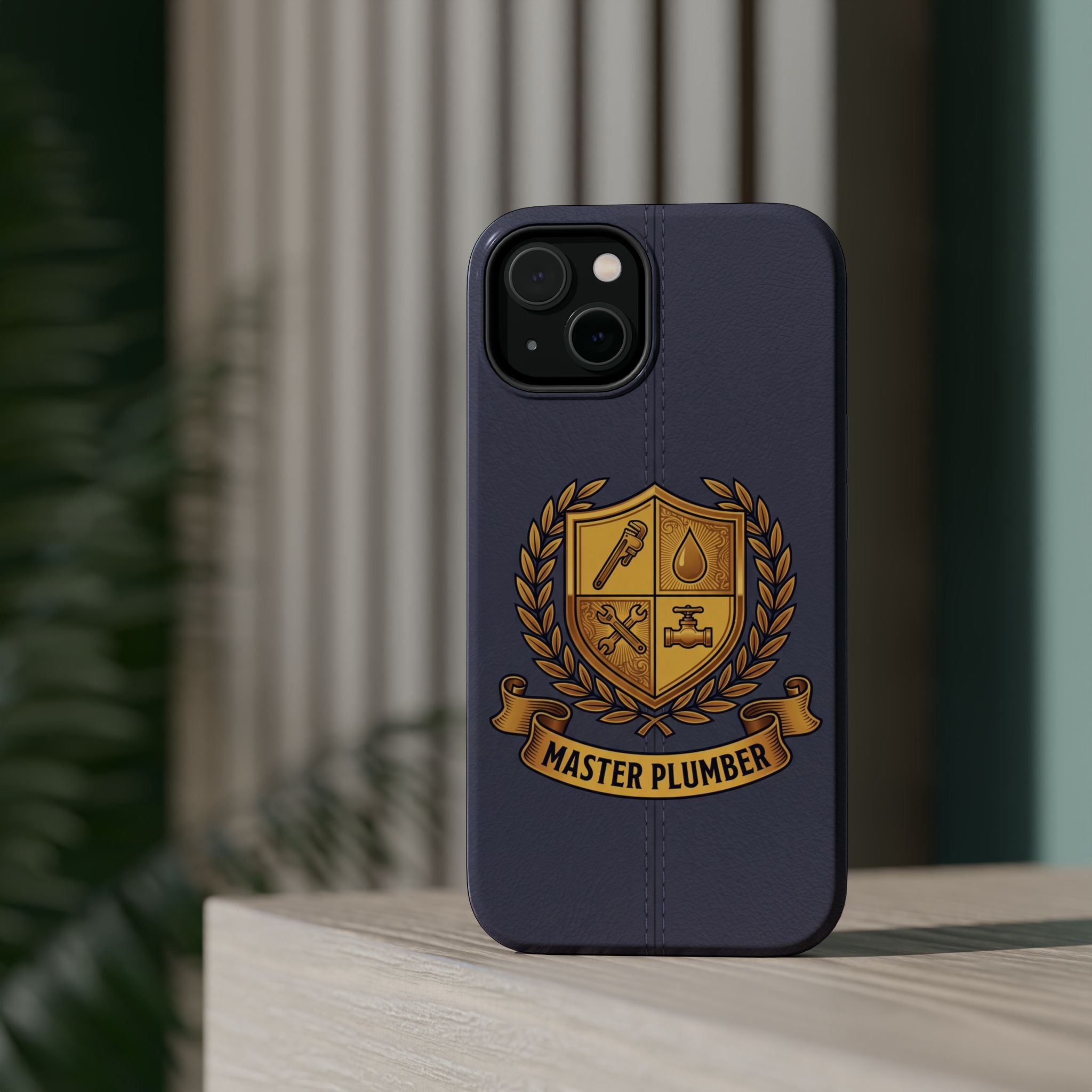 Master Plumber Crest Phone Case — Heraldic Shield Wireless Charging Cover