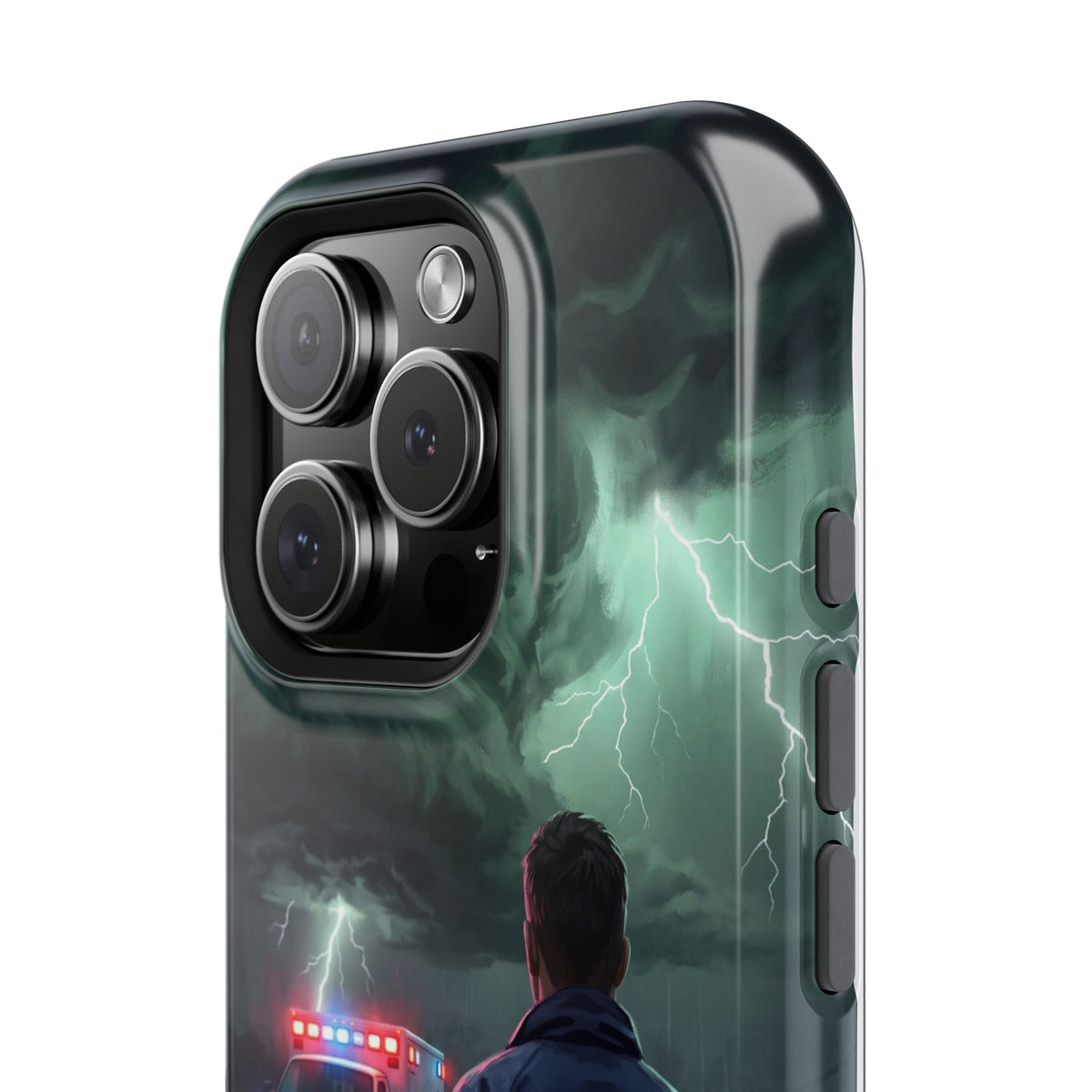 EMS Green Storm City Phone Case — Magnetic Wireless Charging Cover
