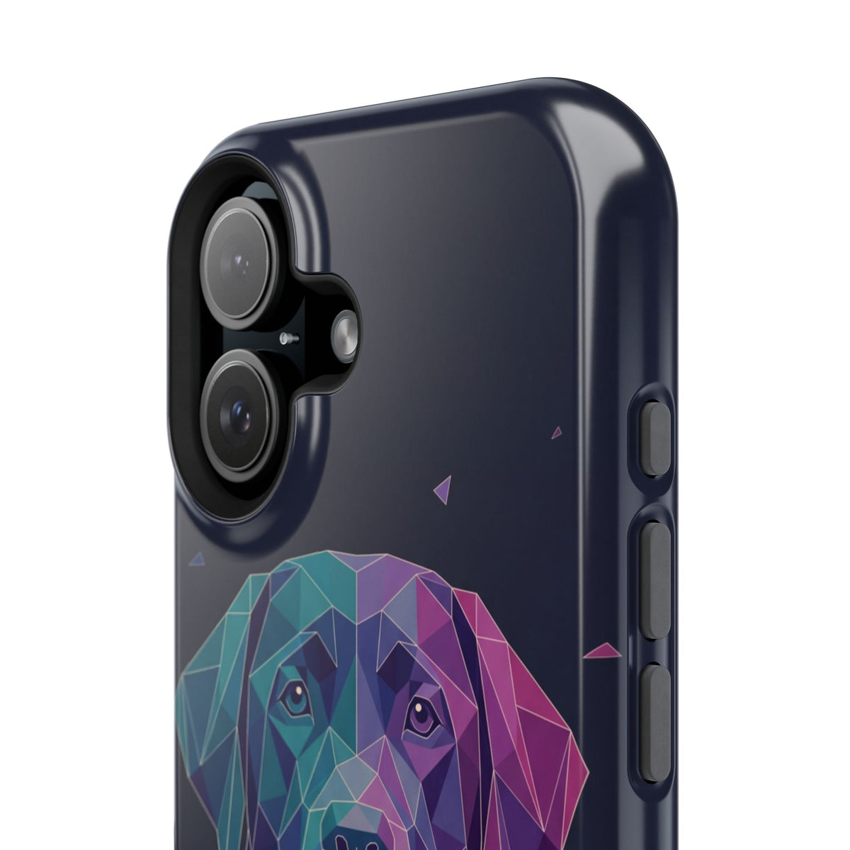 Geometric Labrador Phone Case — Tough Magnetic Case with Wireless Charging